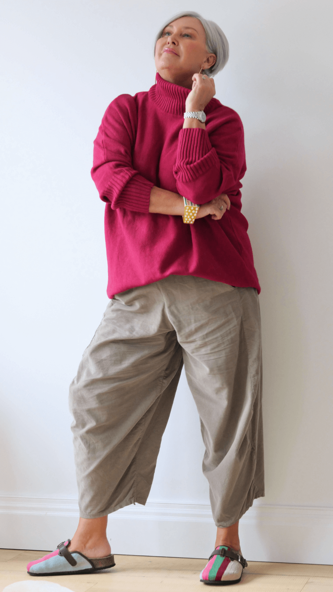 Tilly Cord Barrel Pant | Mushroom