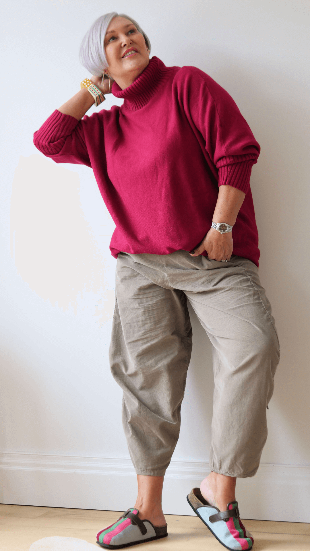 Tilly Cord Barrel Pant | Mushroom