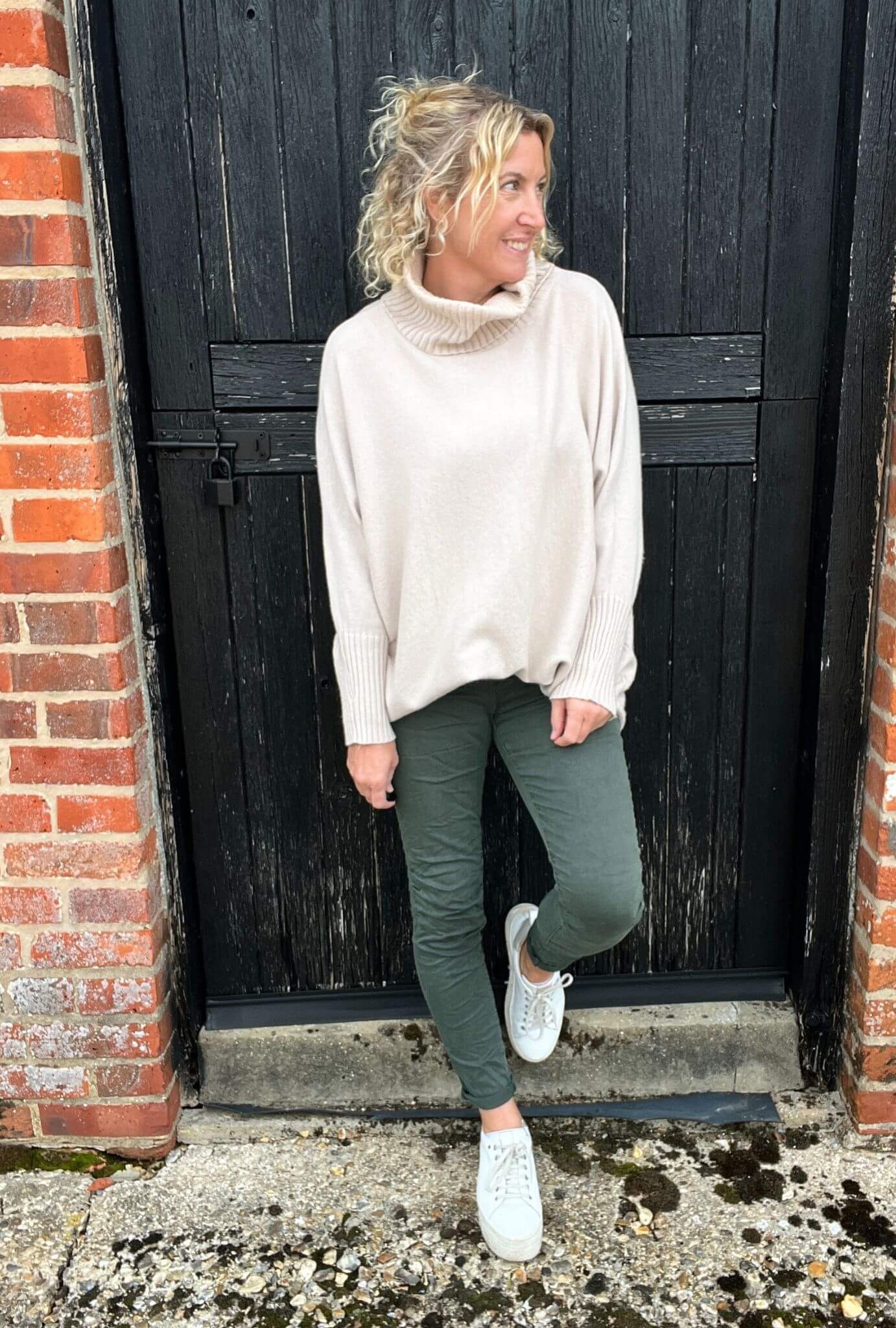 Arabella Oversized Roll Neck | Oatmeal