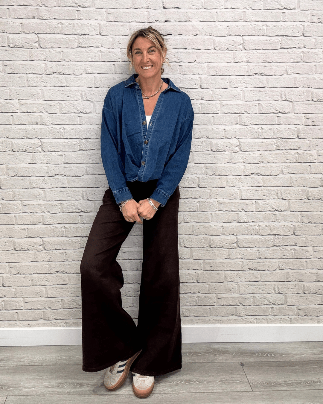 Shoreditch Palazzo Jeans | Chocolate
