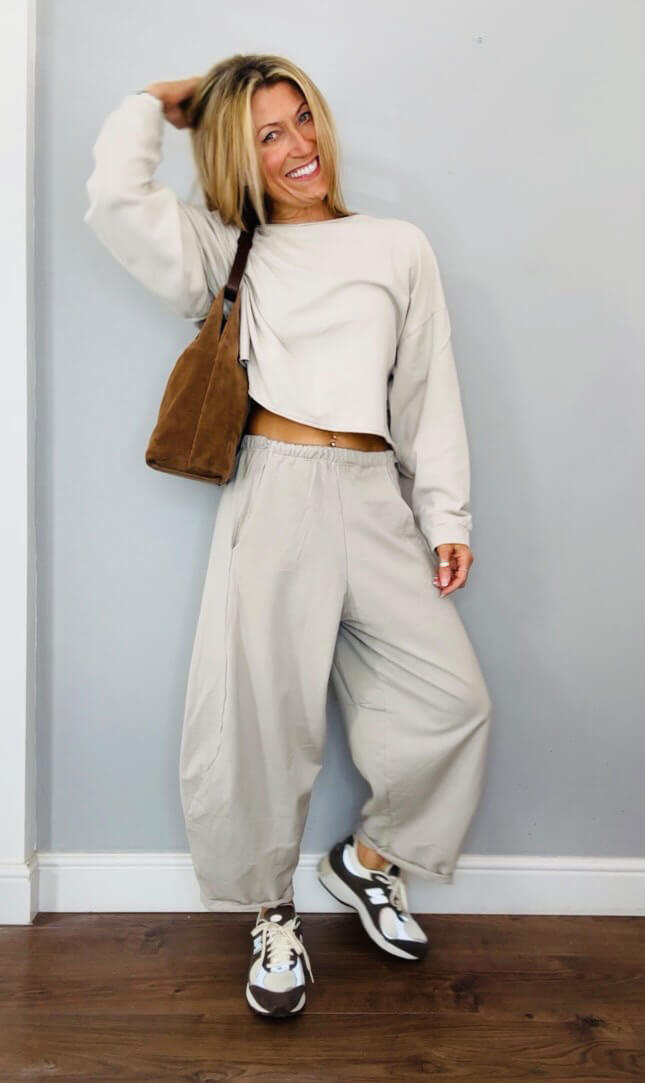 Barrel Joggers | BEIGE