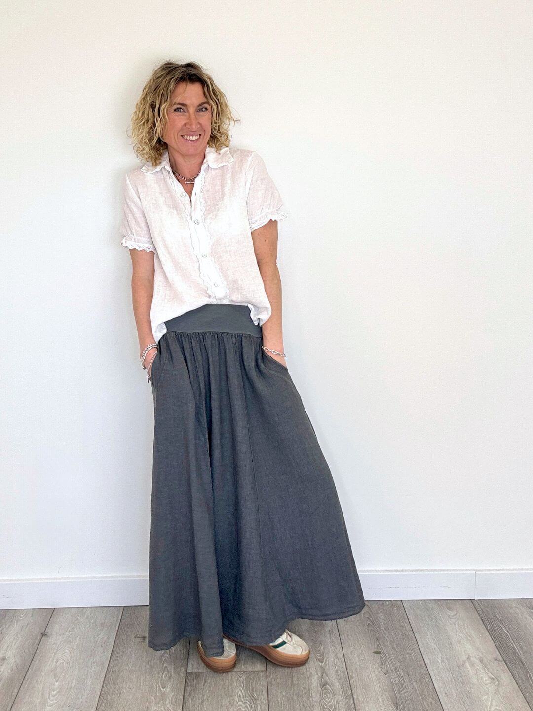 Lilly Maxi Skirt | Slate Grey