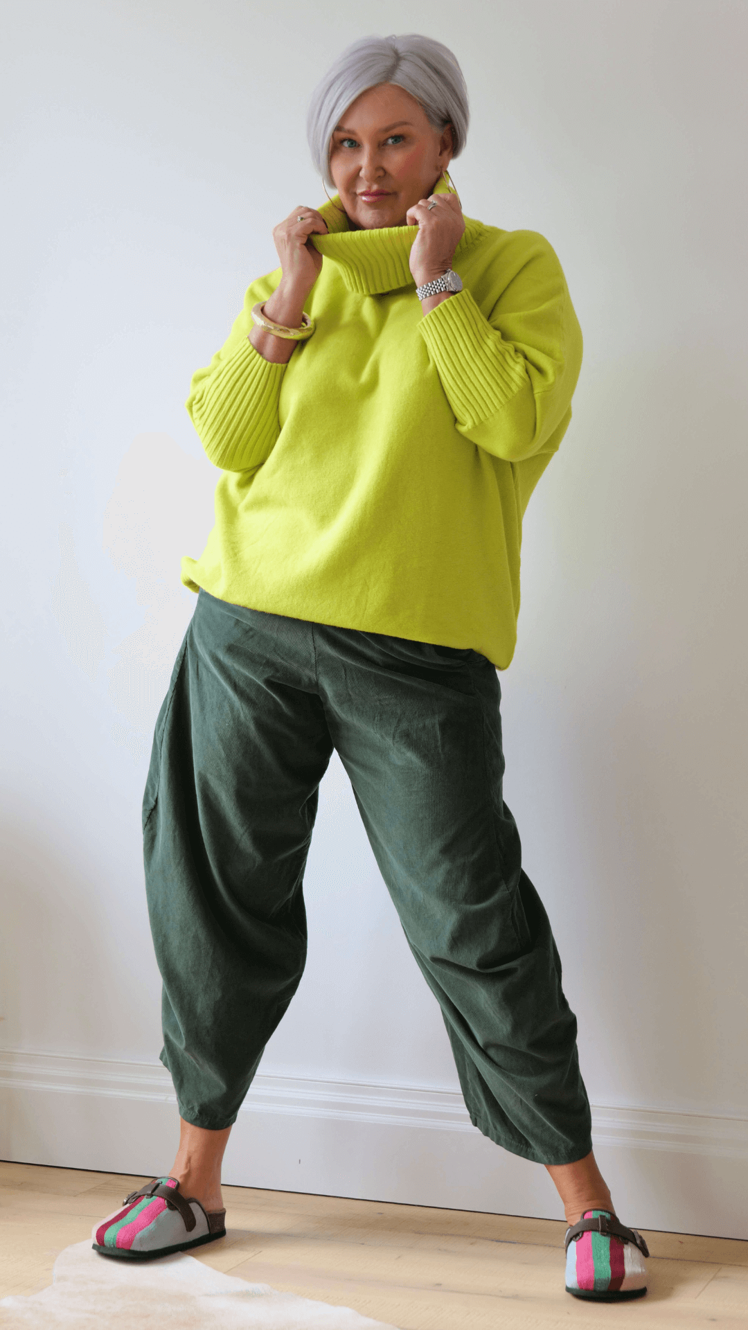 Tilly Cord Barrel Pant | Deep Sage