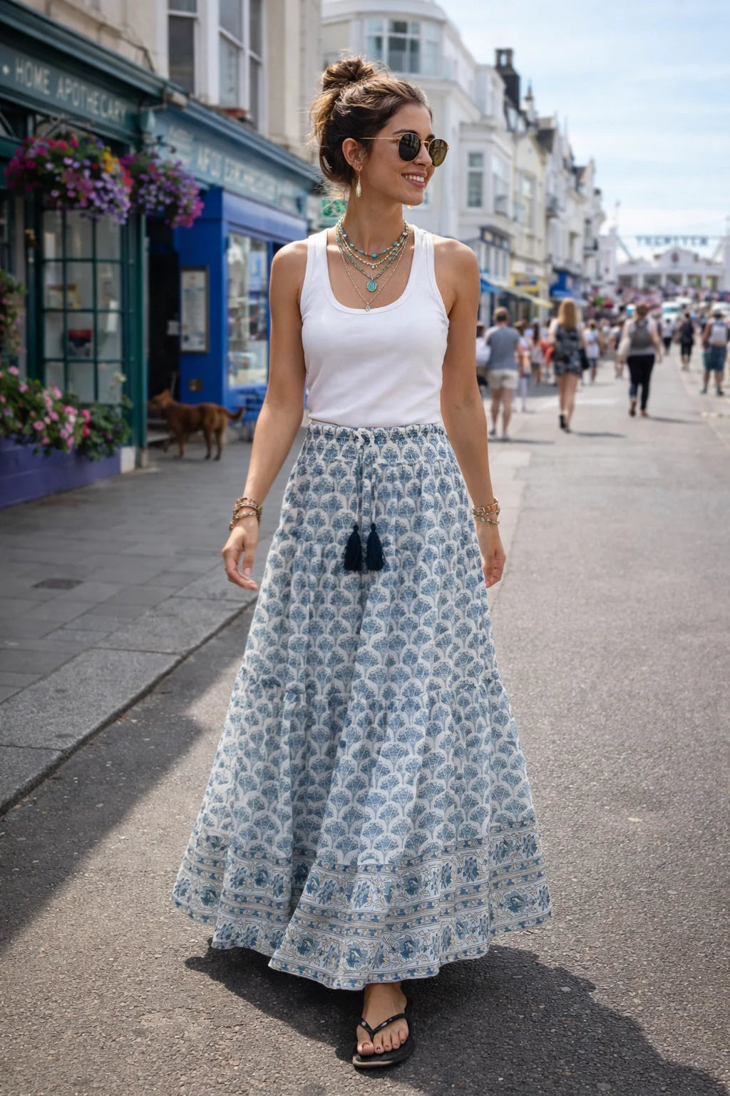 Darcy Maxi Skirt | Blue