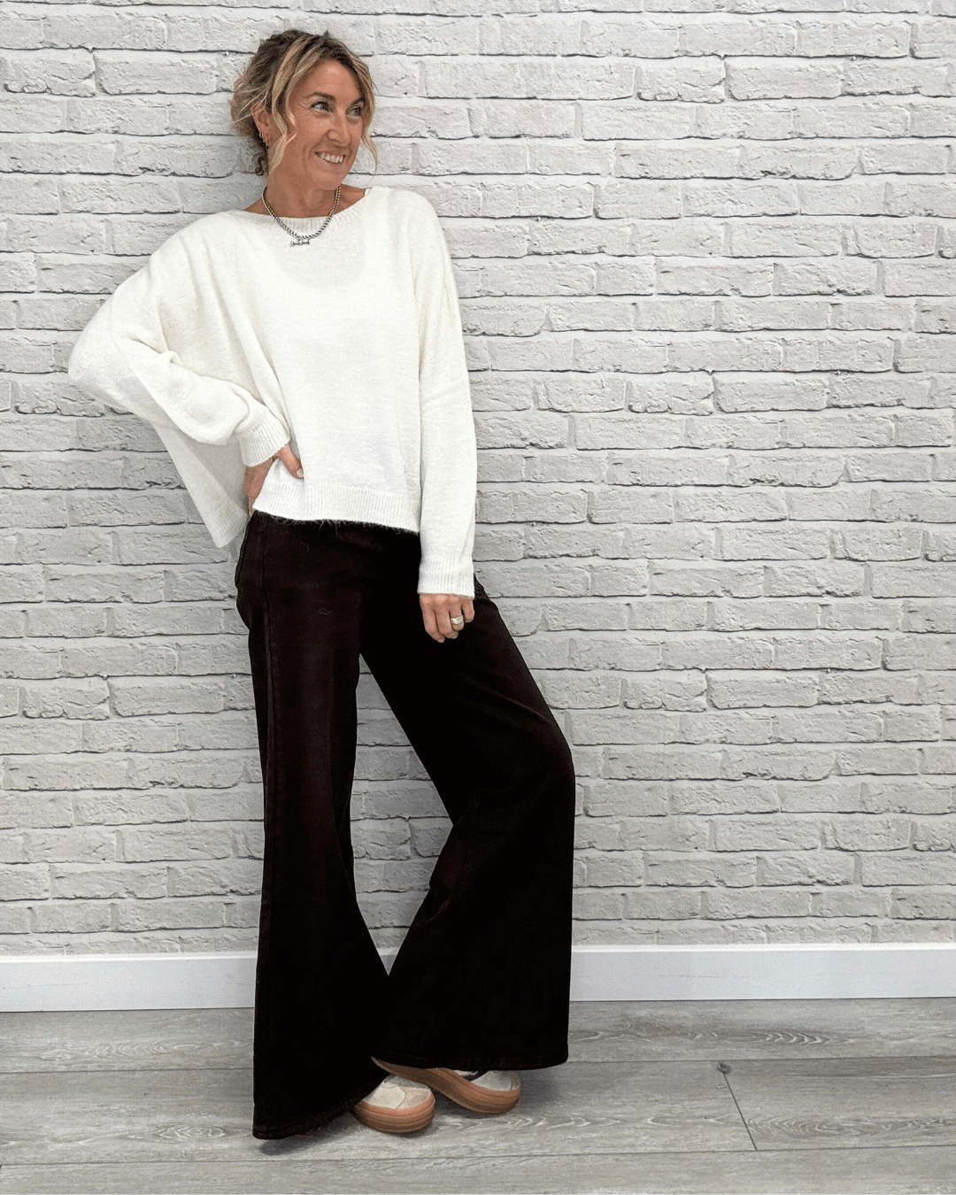 Shoreditch Palazzo Jeans | Chocolate
