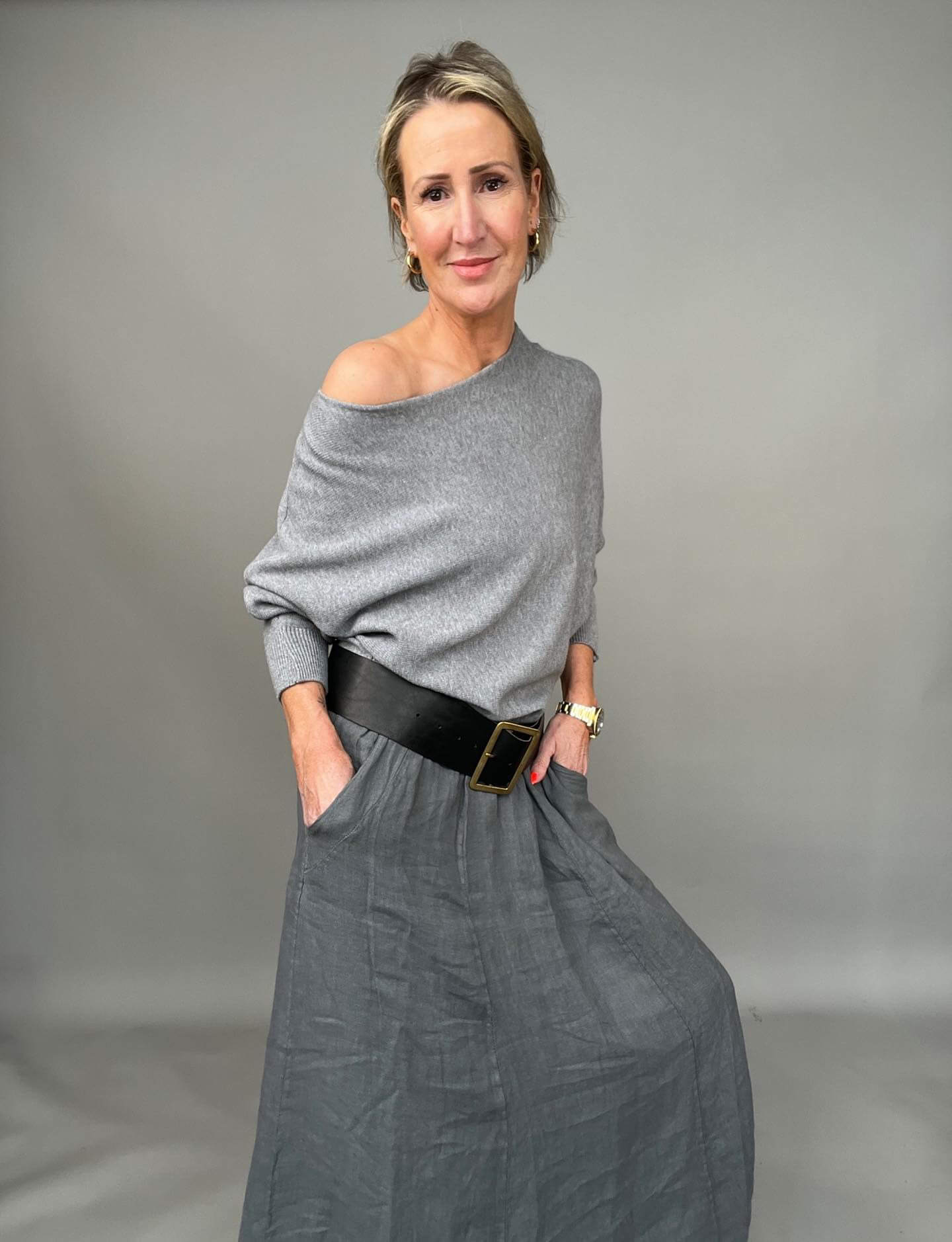 Lilly Maxi Skirt | Slate Grey | PRE-ORDER (MAY DELIVERY)