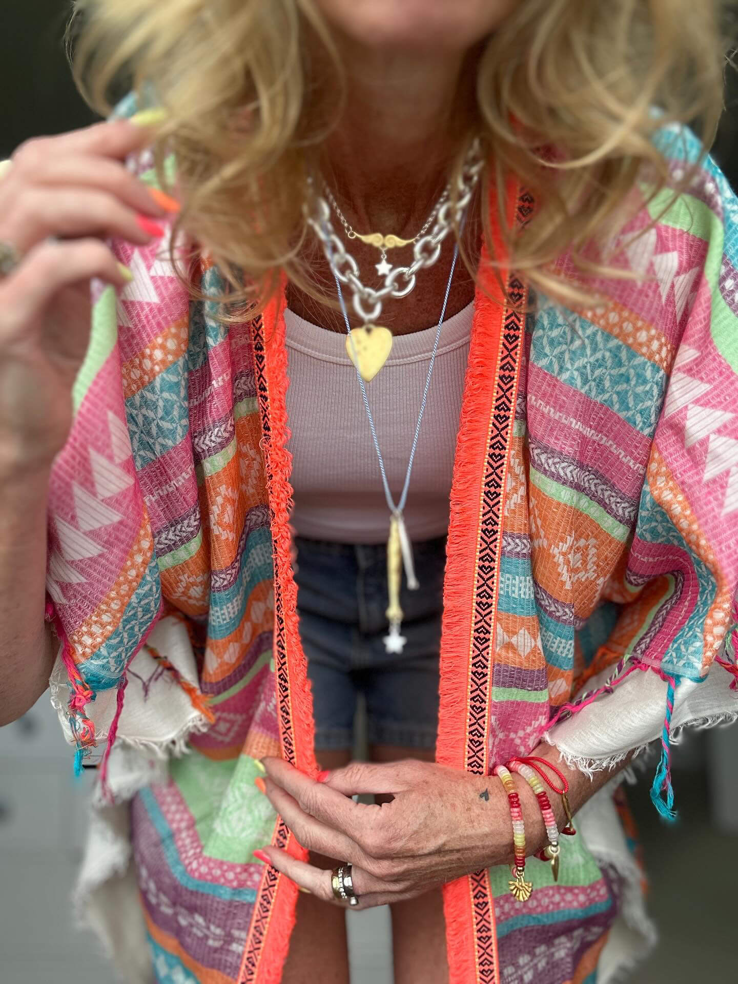 Rainbow Aztec Kaftan
