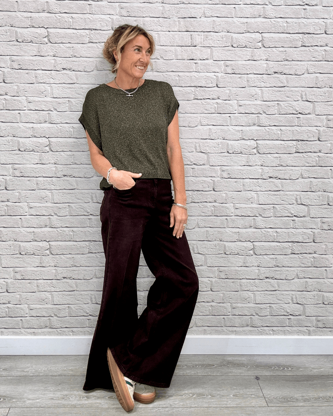 Shoreditch Palazzo Jeans | Chocolate