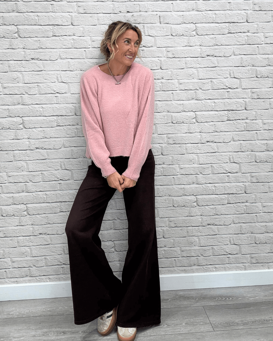 Alpaca Blend Relaxed Jumper | Vintage Pink