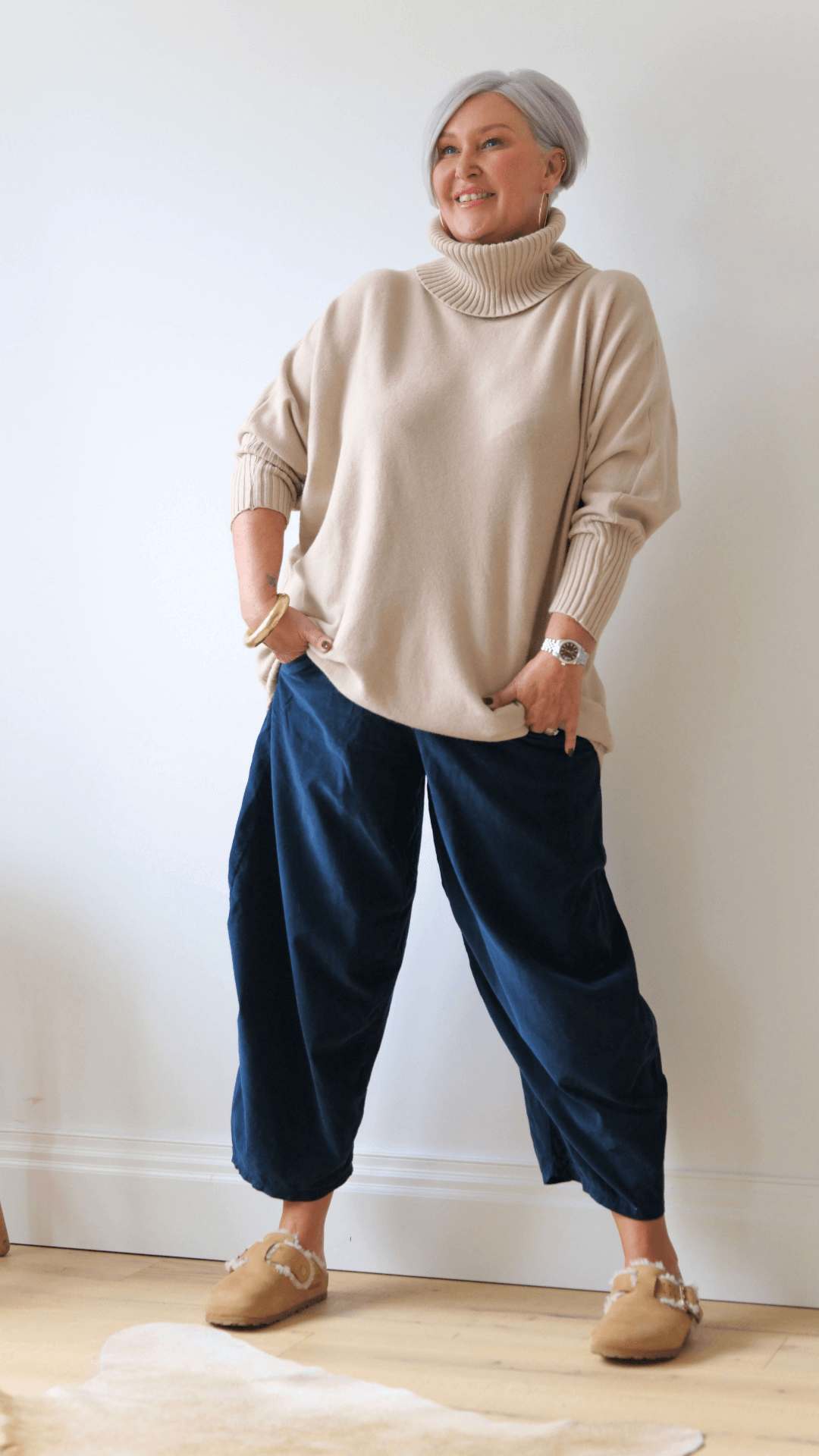 Arabella Roll Neck | Nude