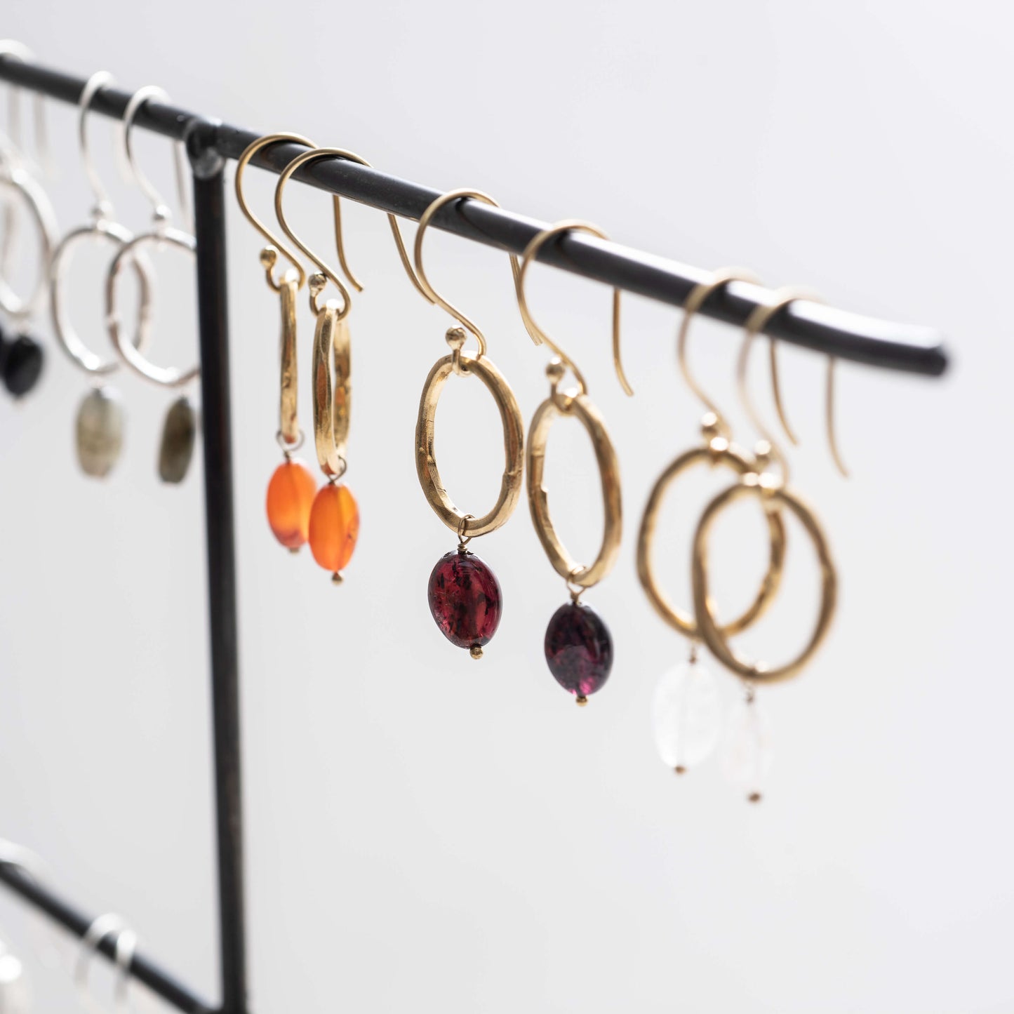 Graceful Labradorite Gold Earrings