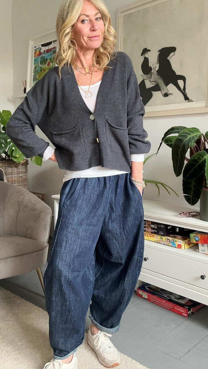 The Papa Cardigan | Charcoal