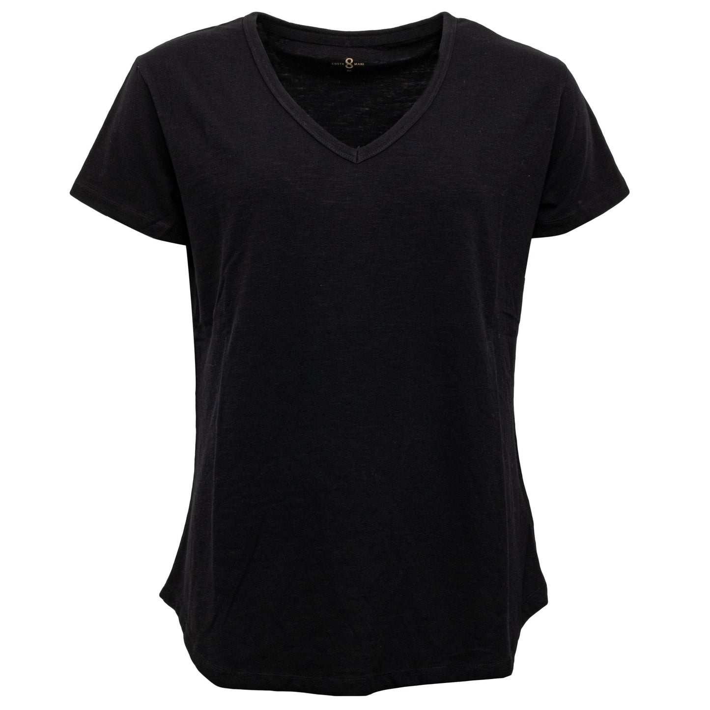 Frank V-Neck T-Shirt | Black