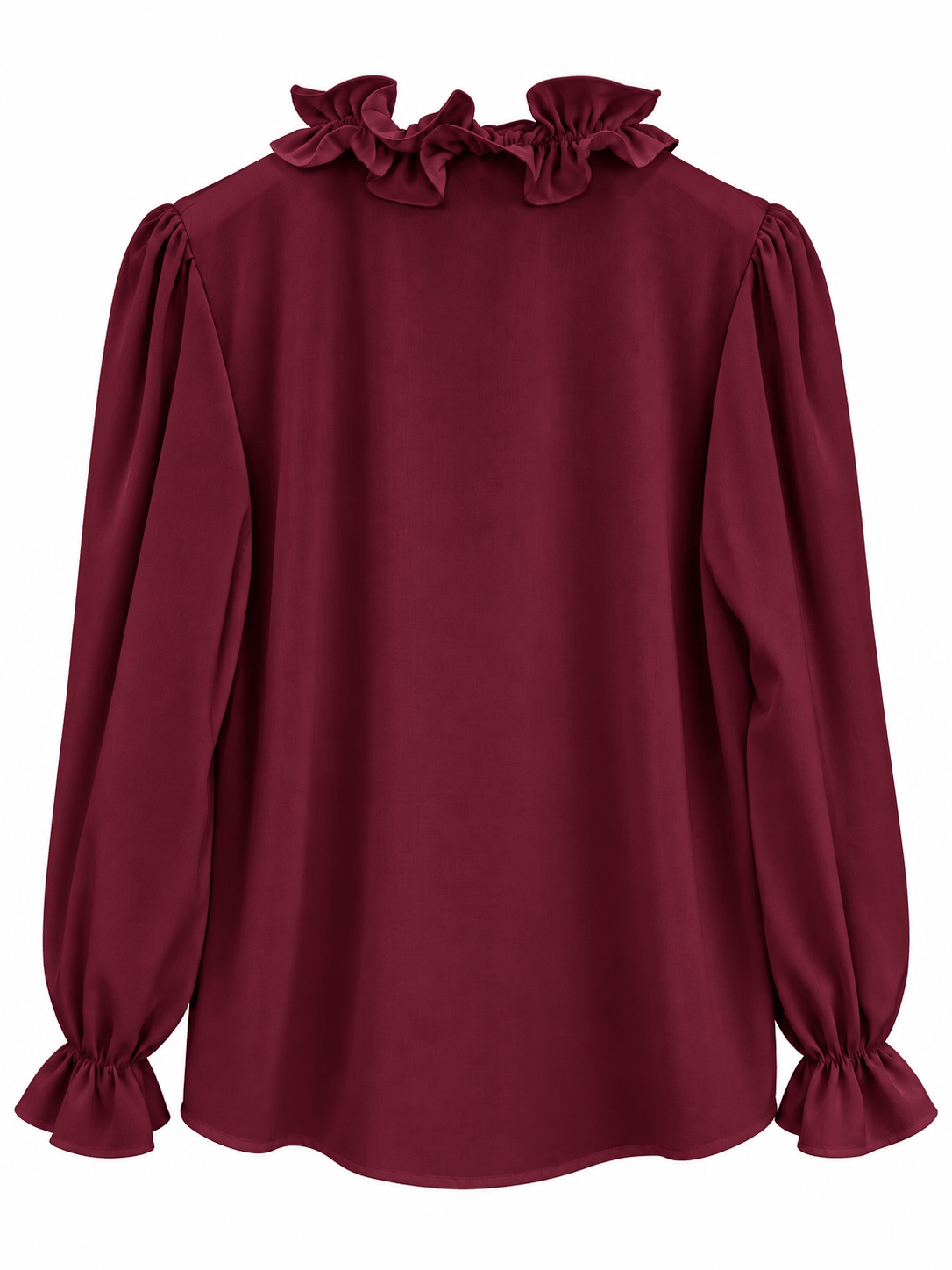 Bella Ruffle Blouse | Merlot