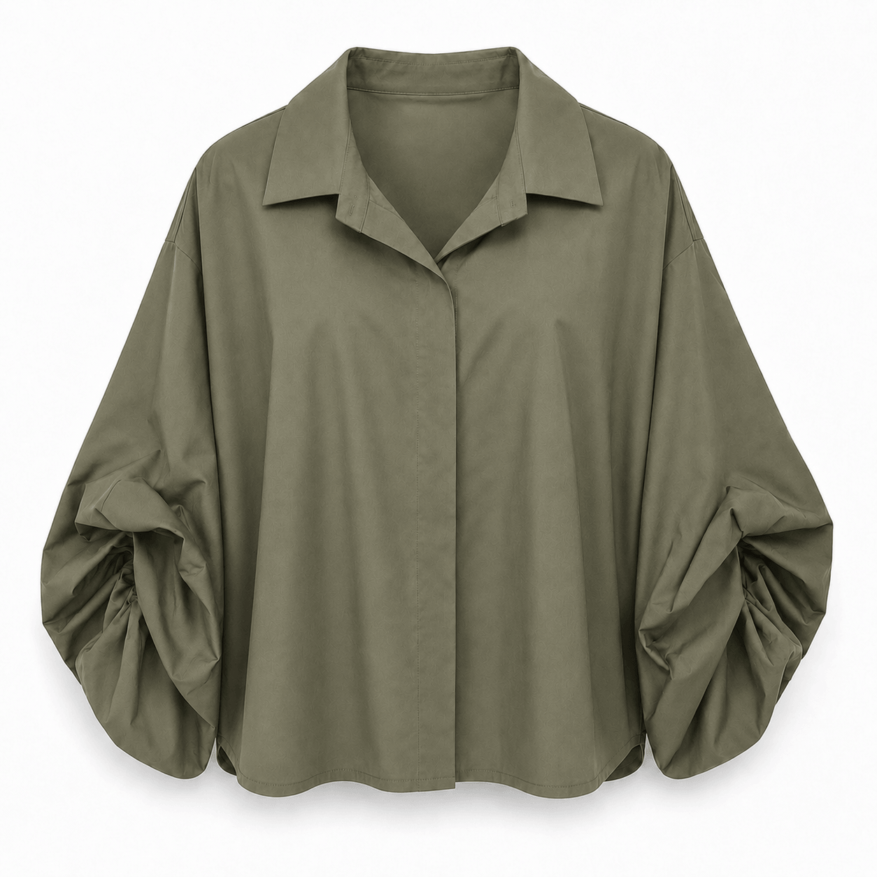 Soho Puff-Sleeve Blouse | Khaki
