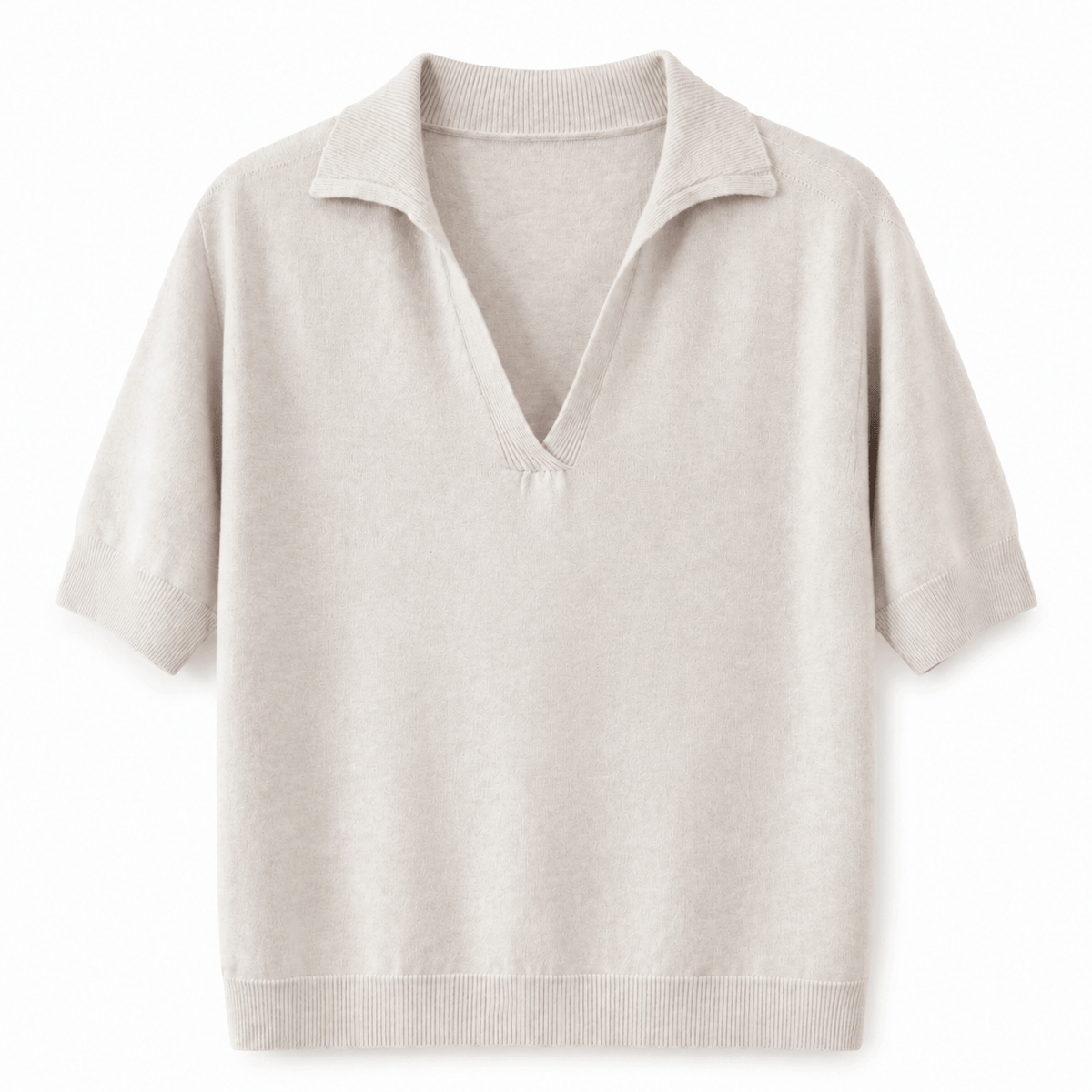 Varley Polo Knit | Oatmeal