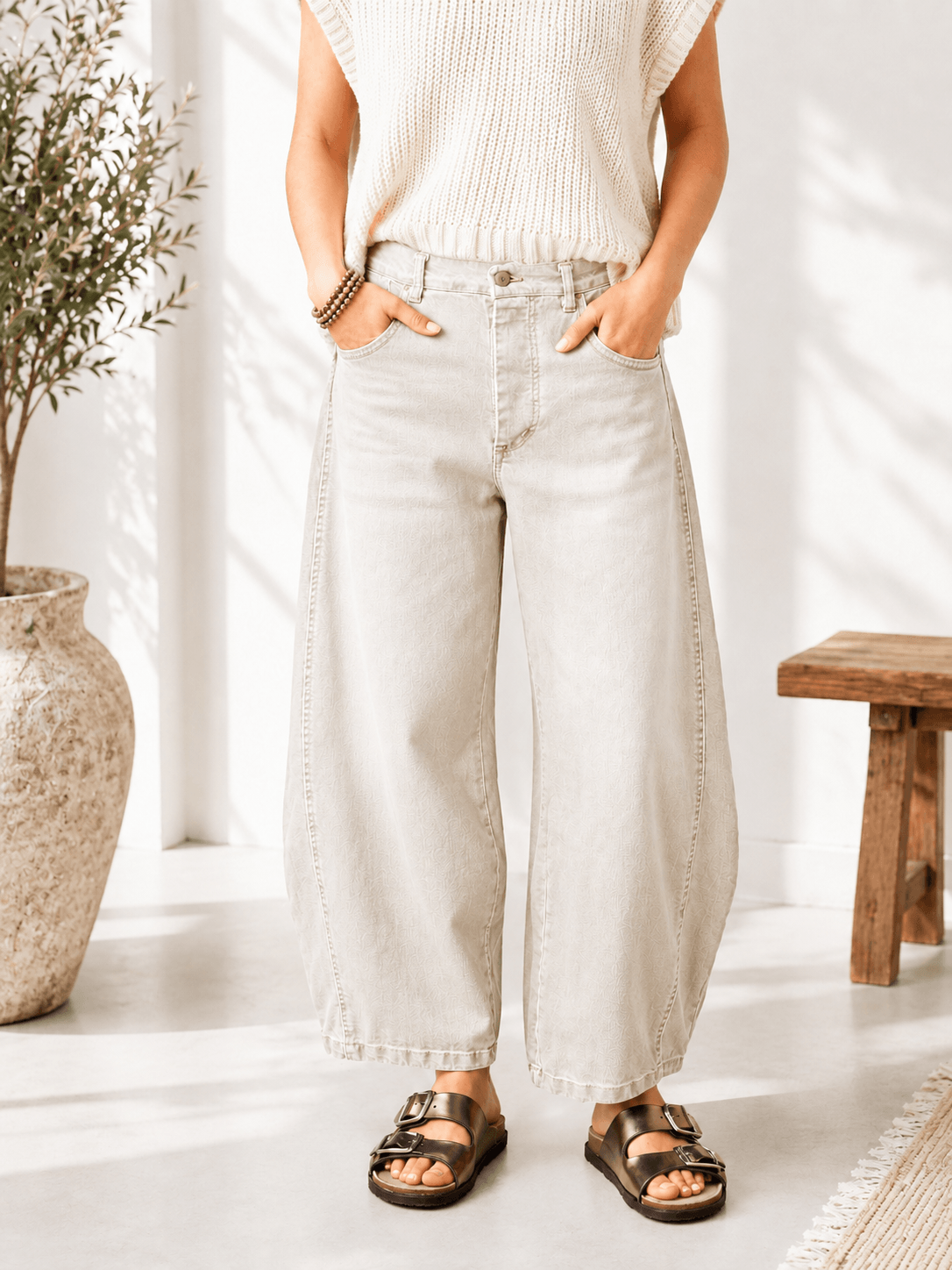Boston Barrel Jeans | Stone