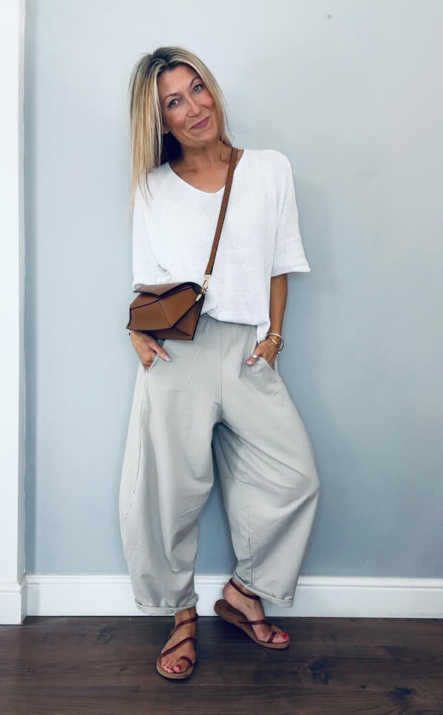 Barrel Joggers | BEIGE