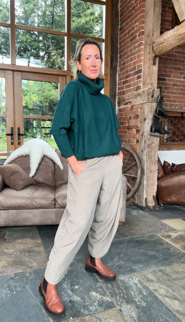 Tilly Cord Barrel Pant | Mushroom