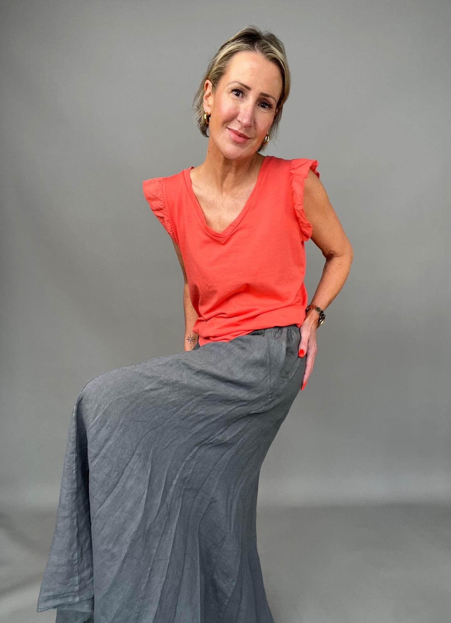 Lilly Maxi Skirt | Slate Grey | PRE-ORDER (MAY DELIVERY)