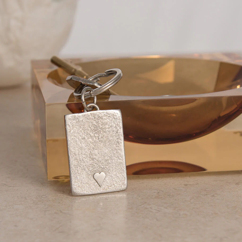 Raised Heart Key Ring