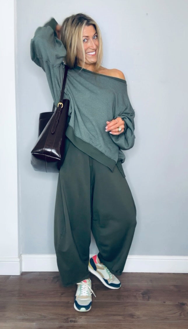 Frankie Slouch Sweatshirt | Washed Khaki