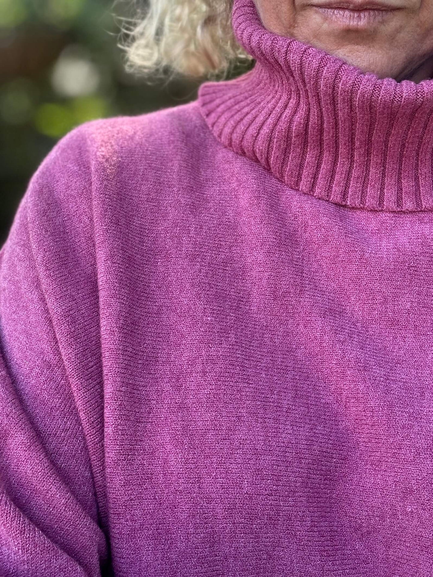 Arabella Roll Neck | Bramble Pink