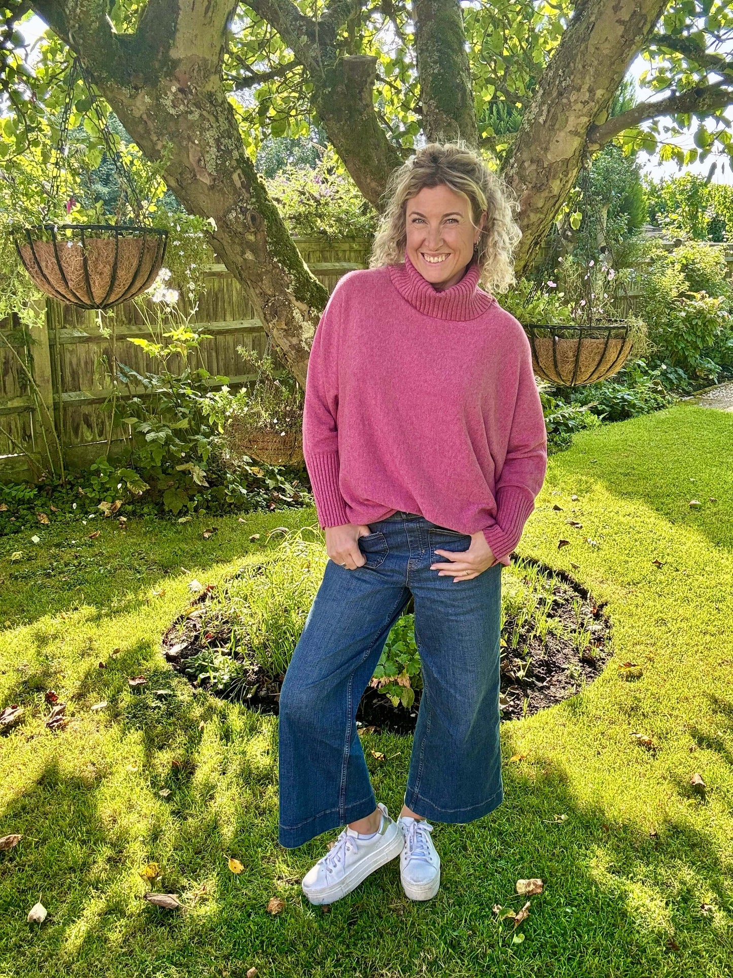 Arabella Roll Neck | Bramble Pink