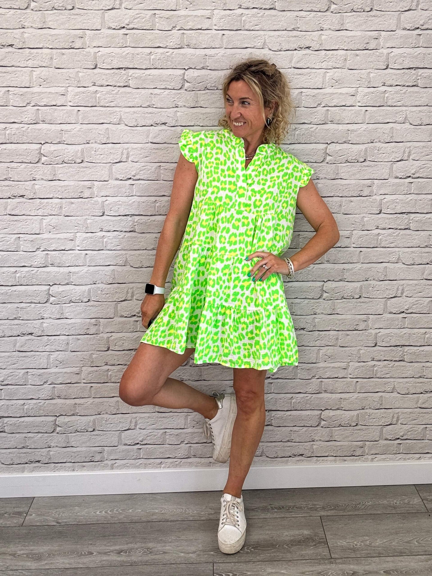 Zoe Leopard Dress | Neon Citrus