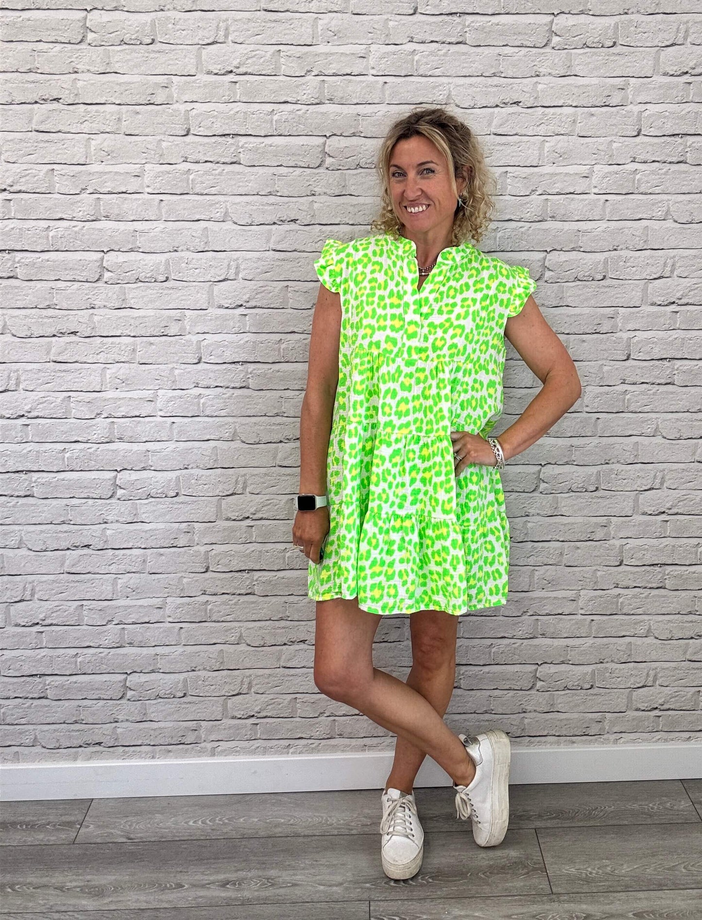 Zoe Leopard Dress | Neon Citrus