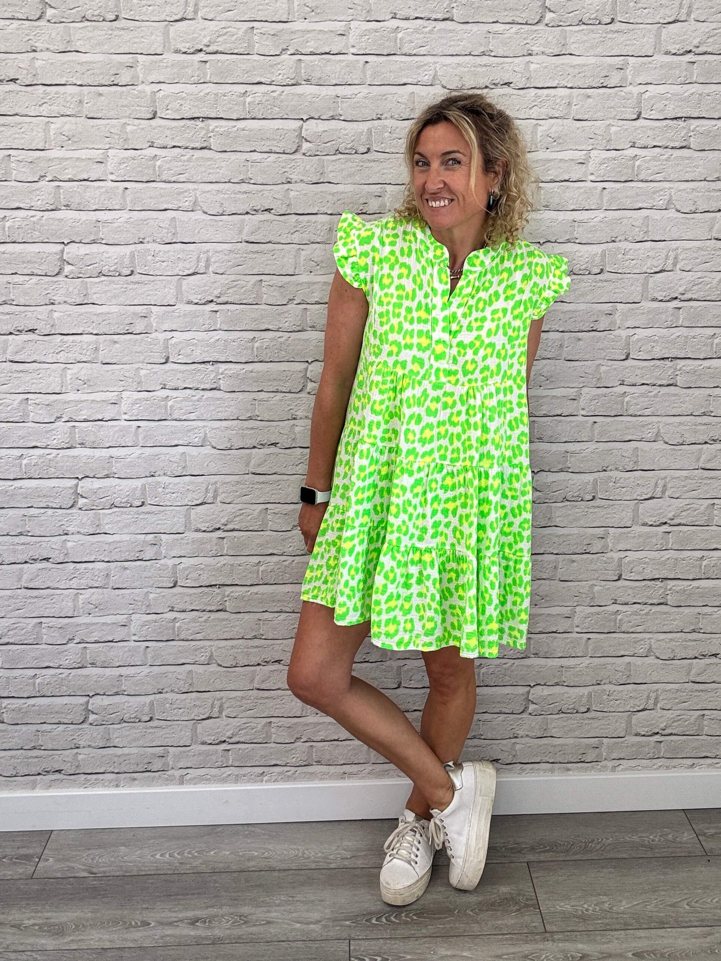 Zoe Leopard Dress | Neon Citrus
