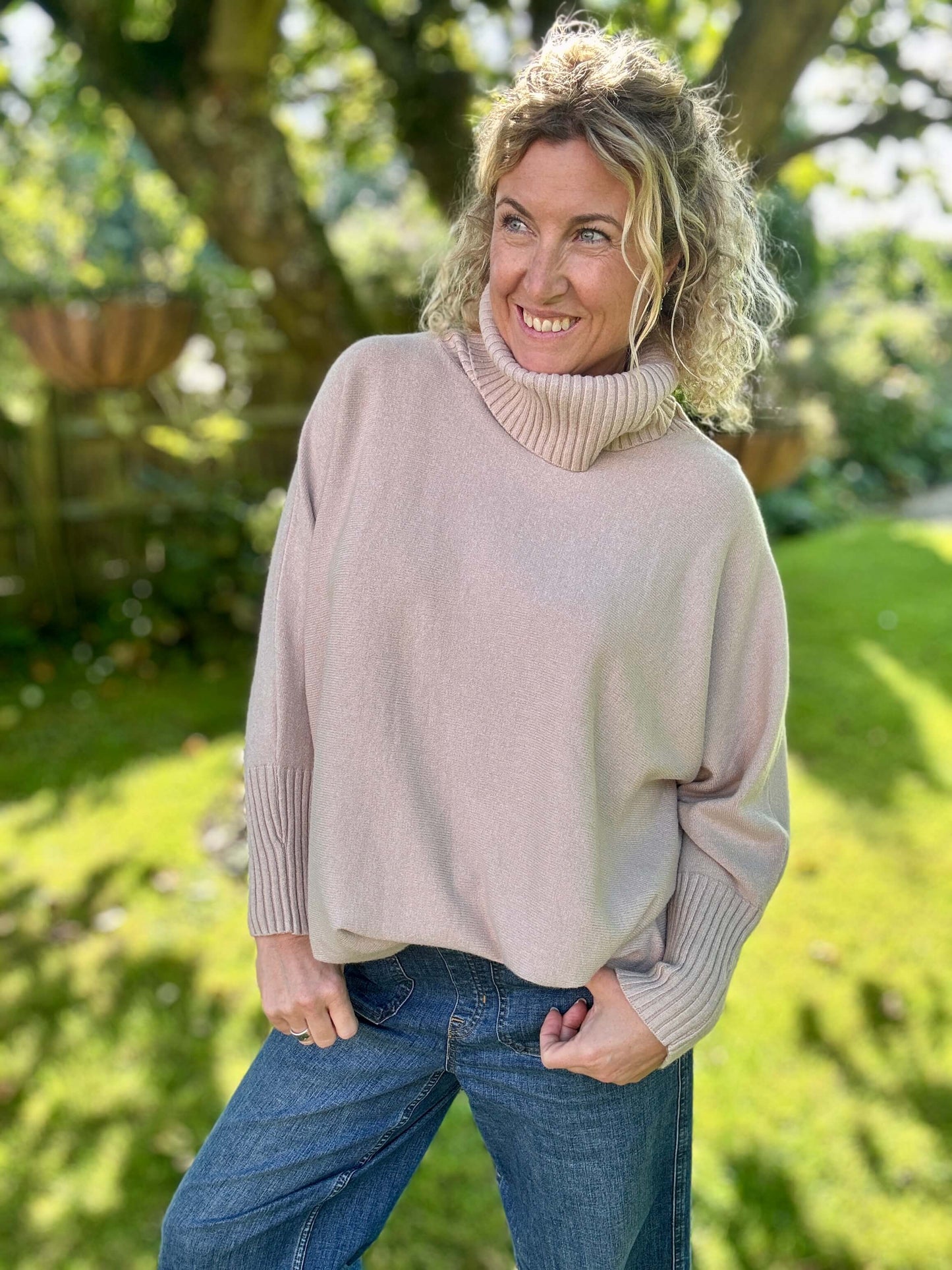 Arabella Roll Neck | Nude