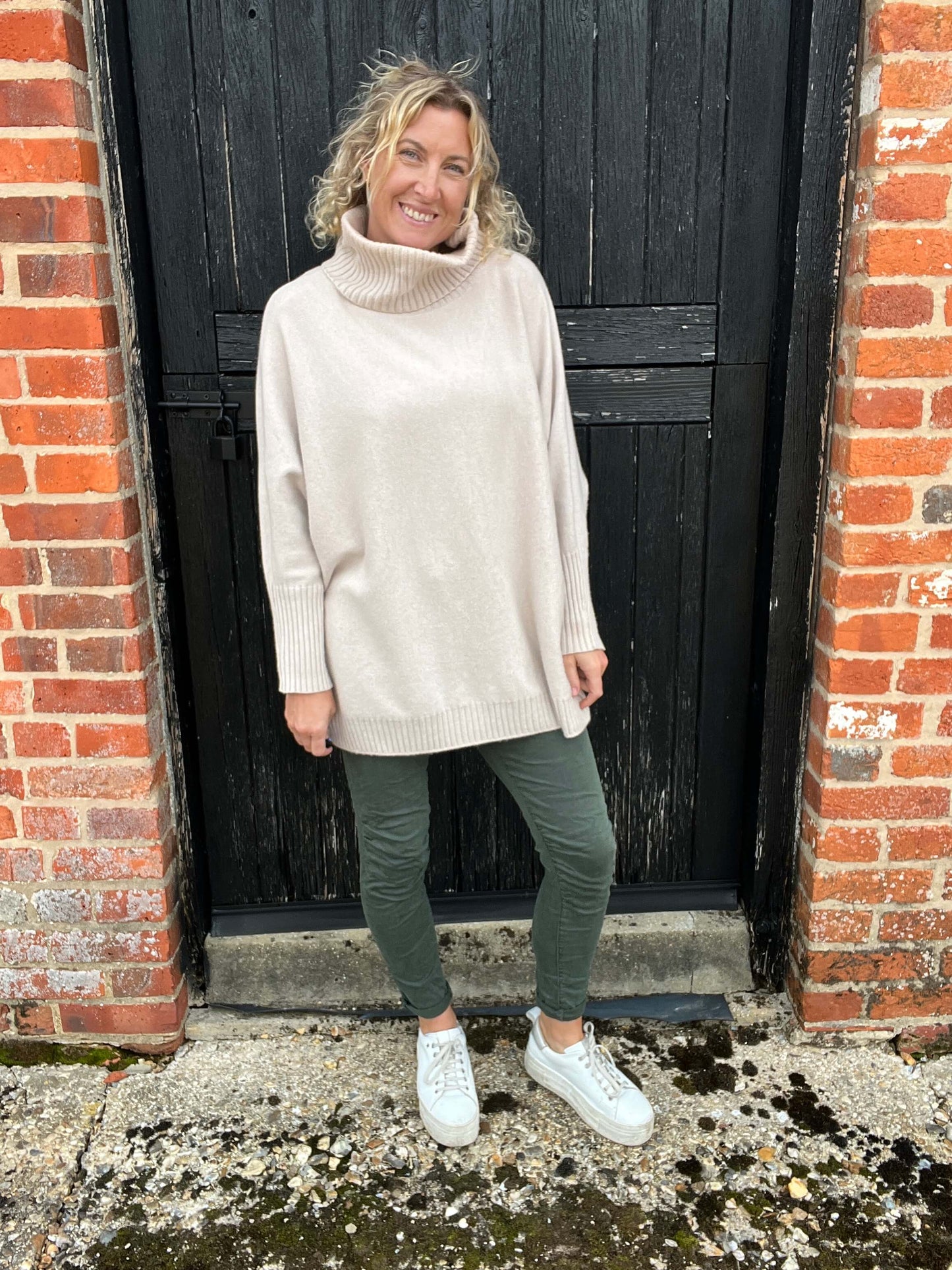 Arabella Roll Neck | Light Beige