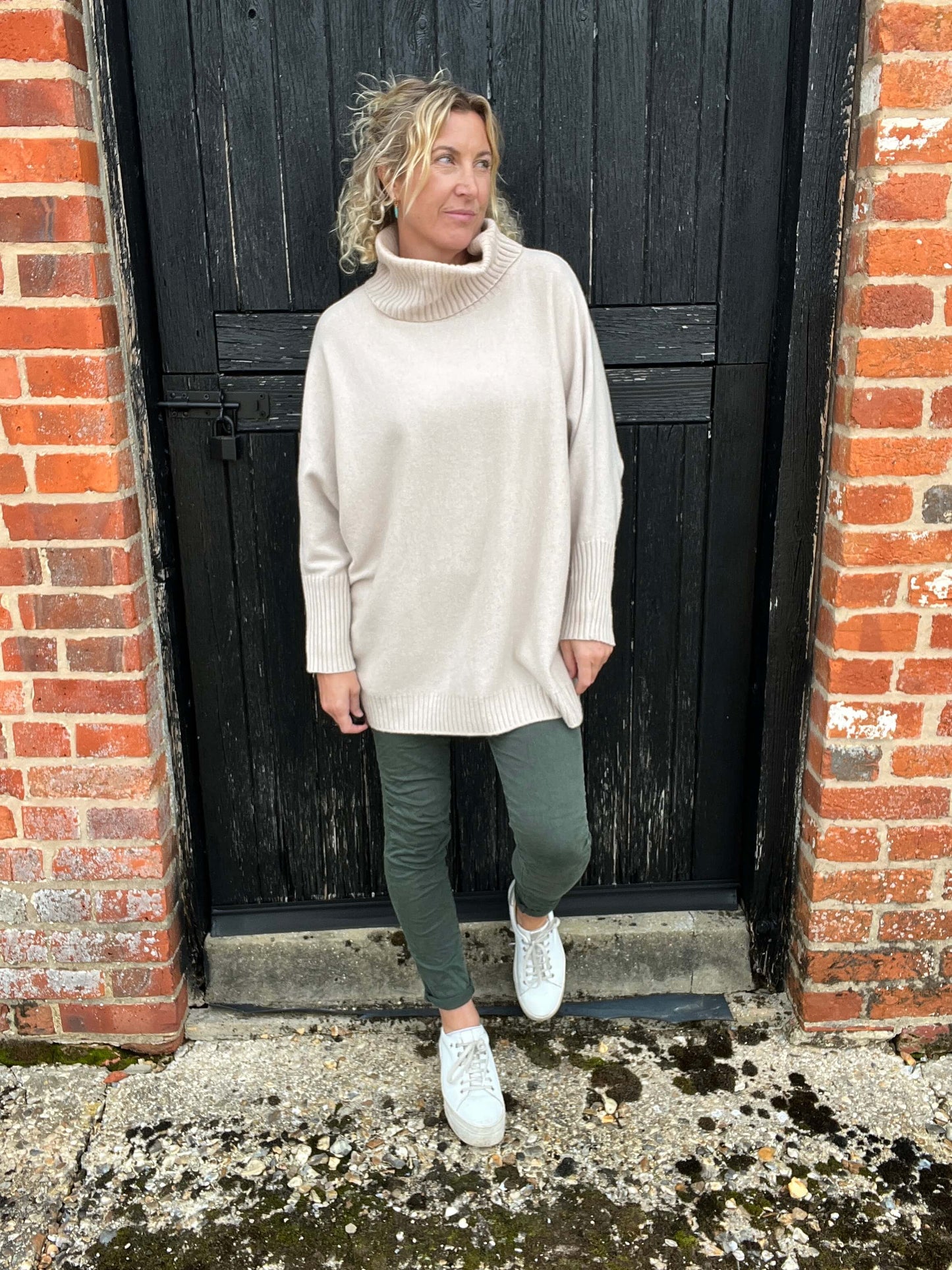 Arabella Roll Neck | Light Beige