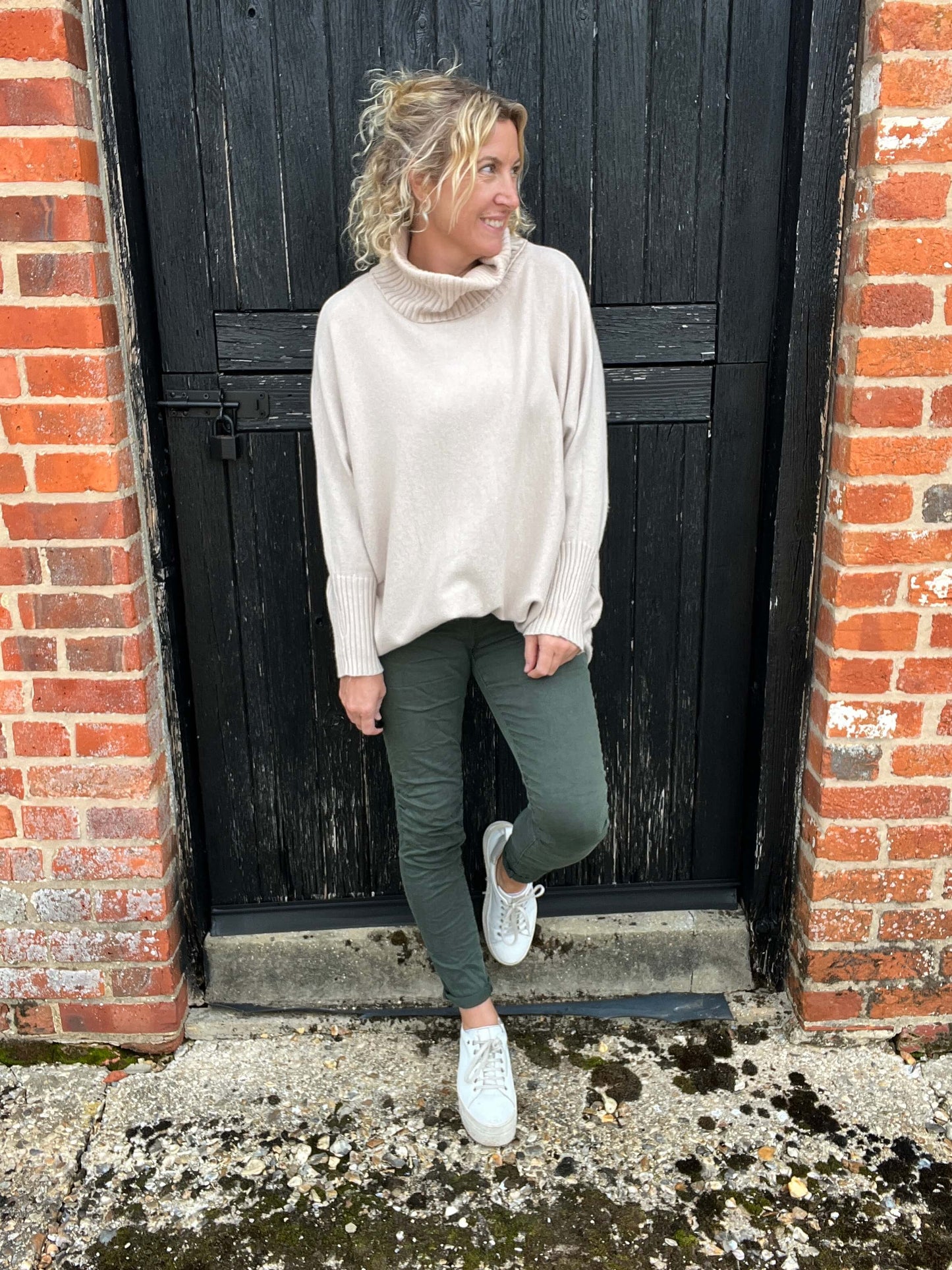 Arabella Roll Neck | Light Beige