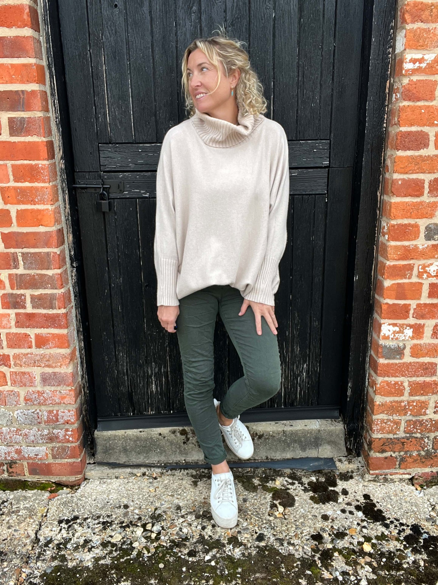 Arabella Roll Neck | Light Beige