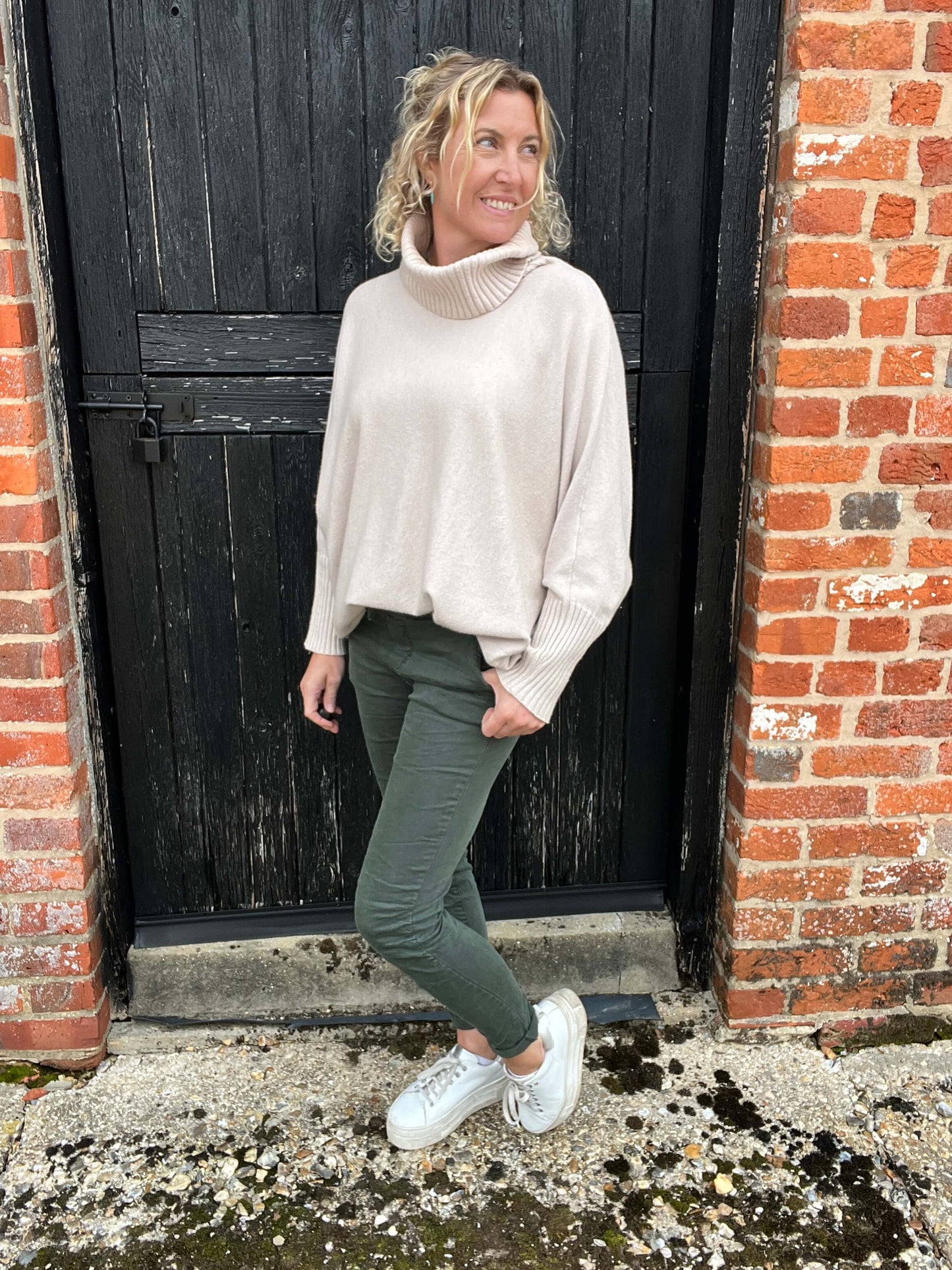 Arabella Roll Neck | Light Beige