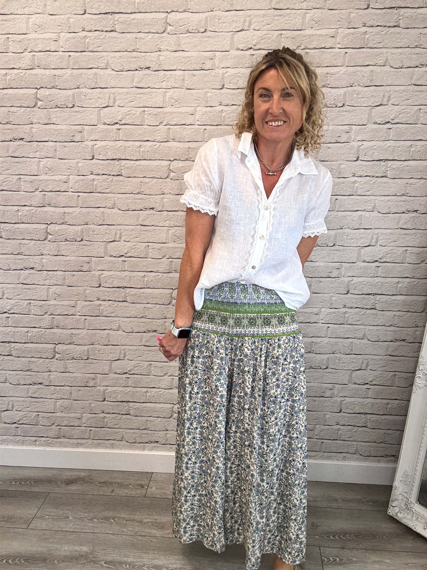 Liberty Wide Leg Palazzos | Dusky Blue