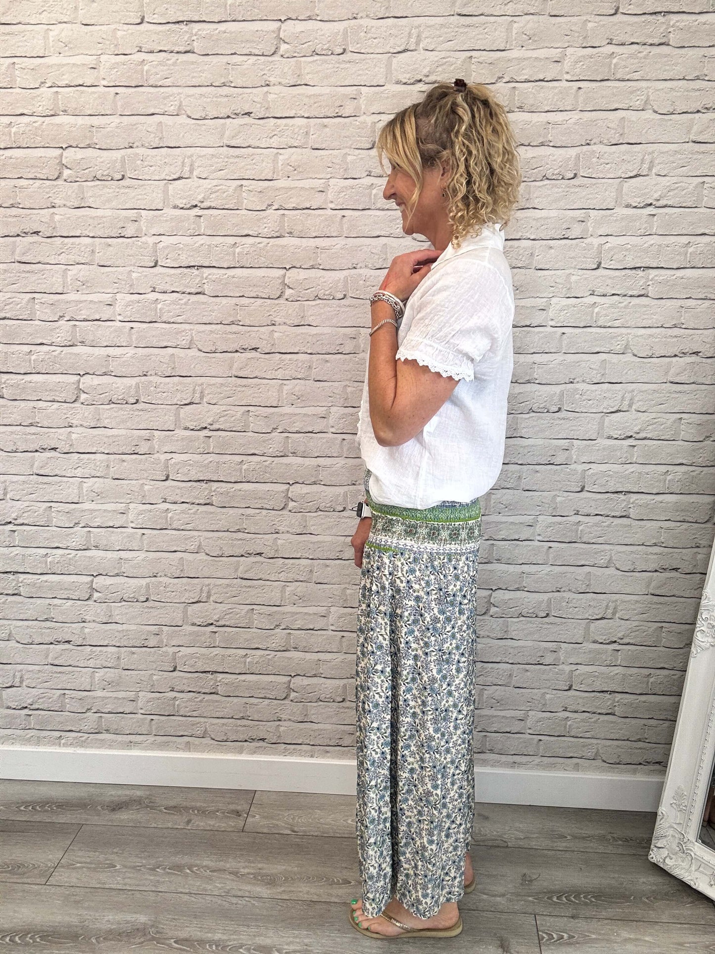 Liberty Wide Leg Palazzos | Dusky Blue
