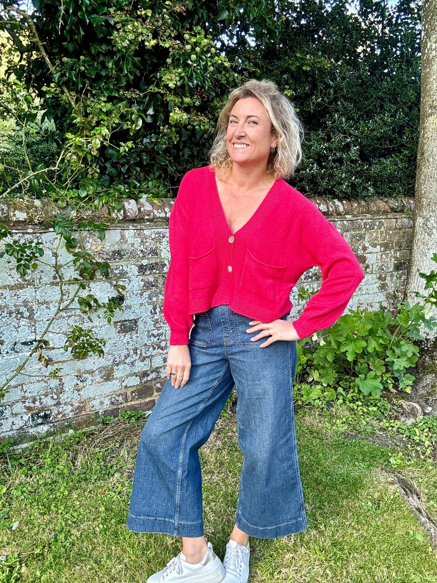 The Papa Cardigan | Fuchsia Pink