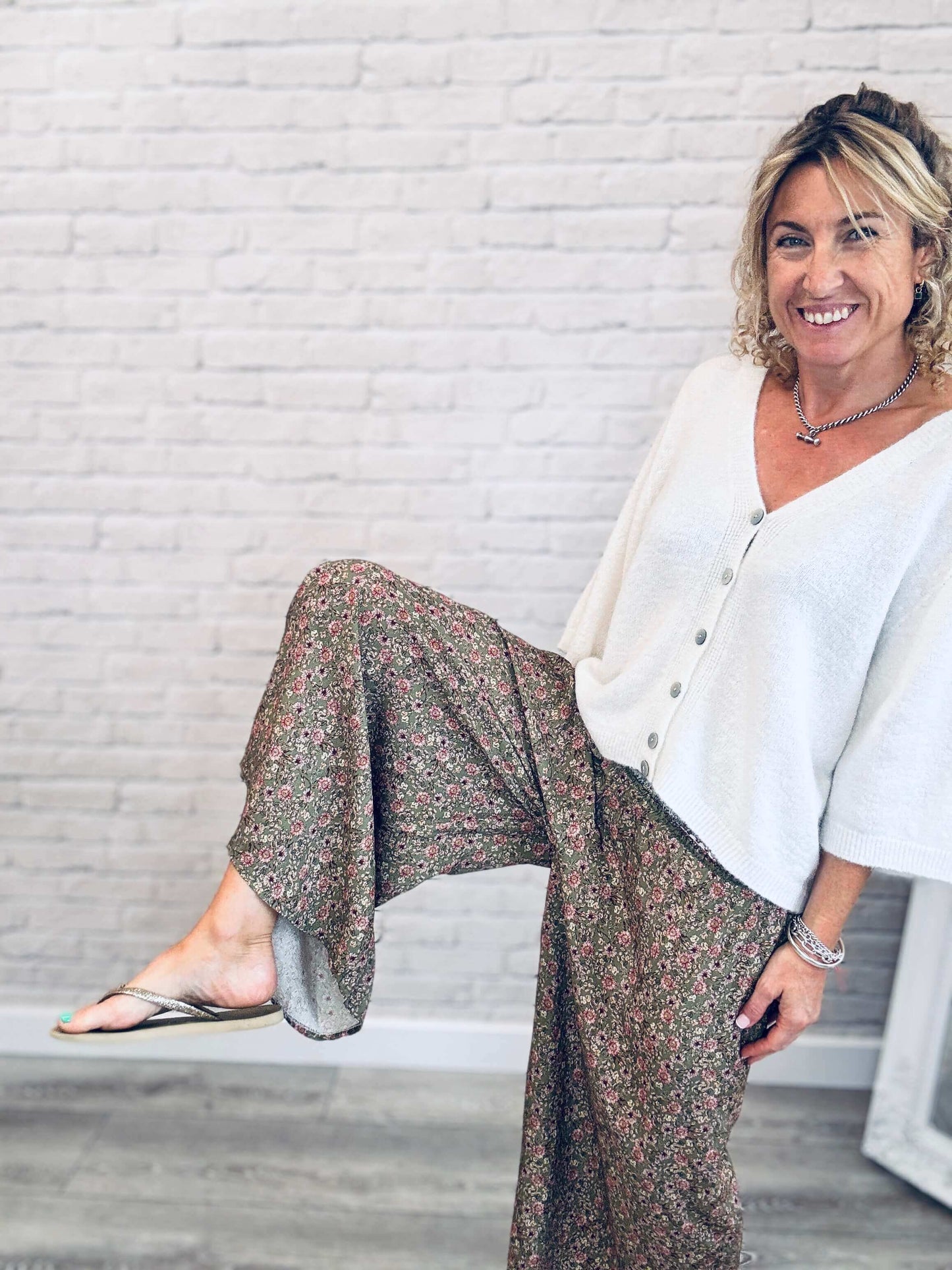 Liberty Wide Leg Palazzos | Khaki