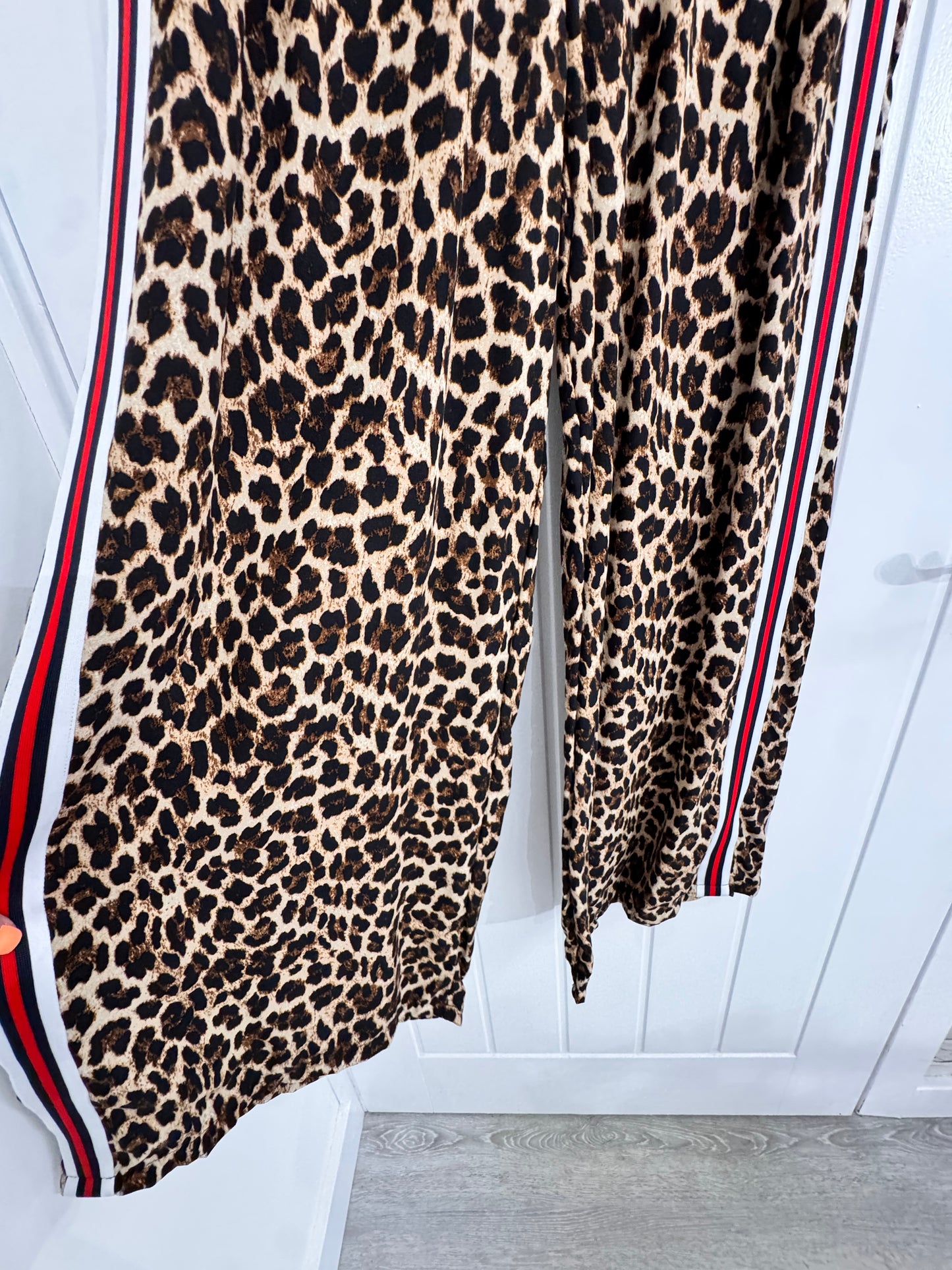 Side Stripe Leopard Palazzo's