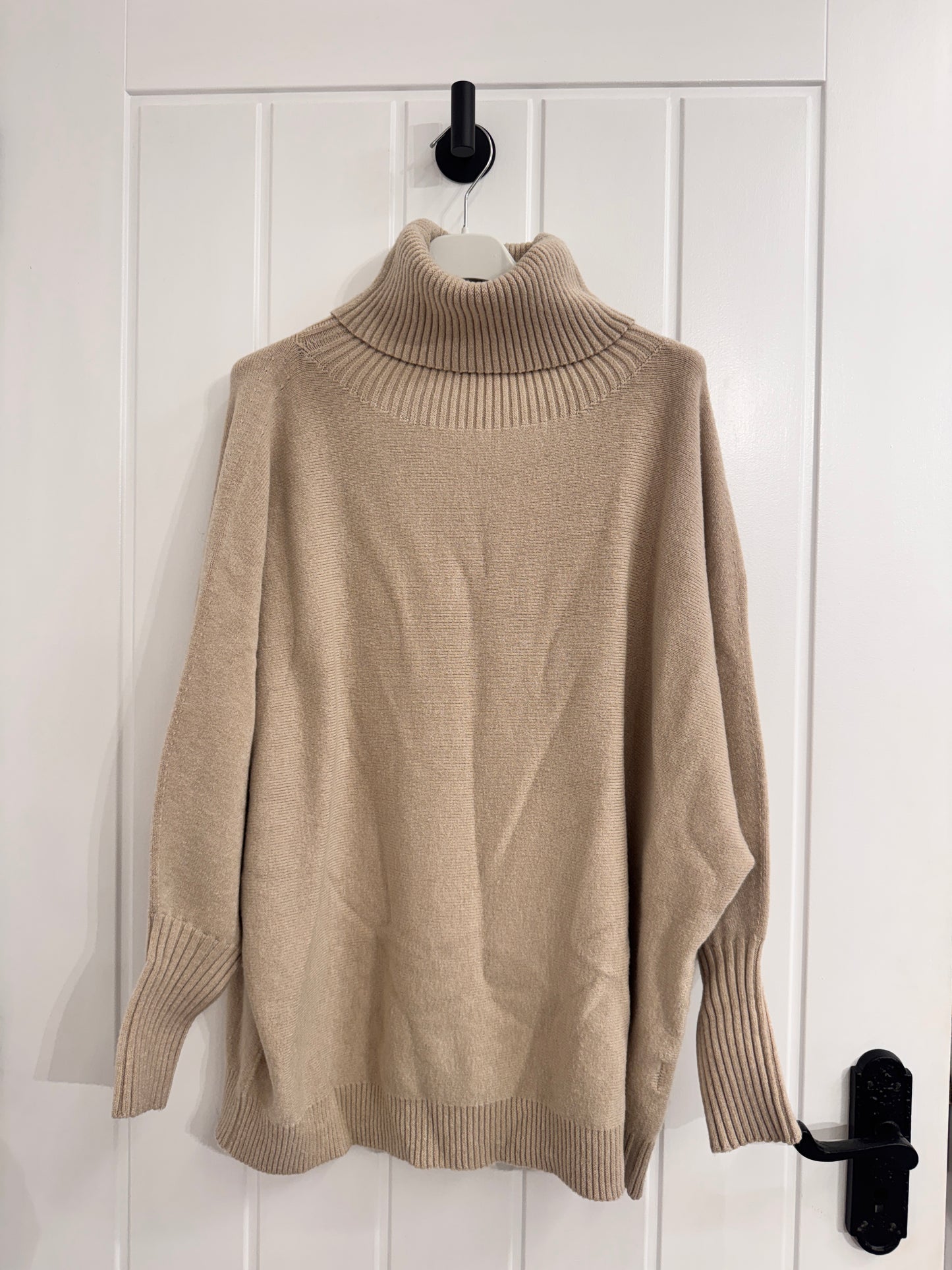 Beige Roll Neck