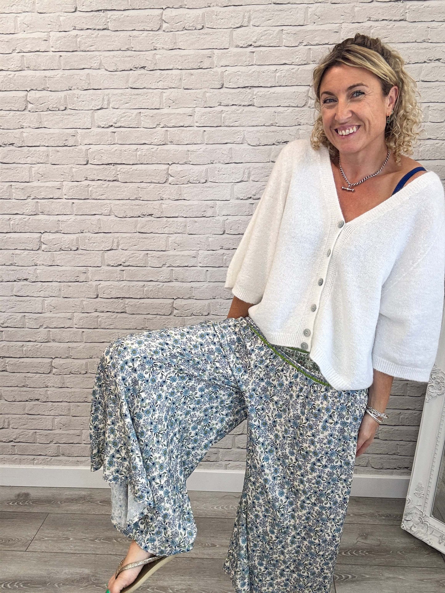Liberty Wide Leg Palazzos | Dusky Blue