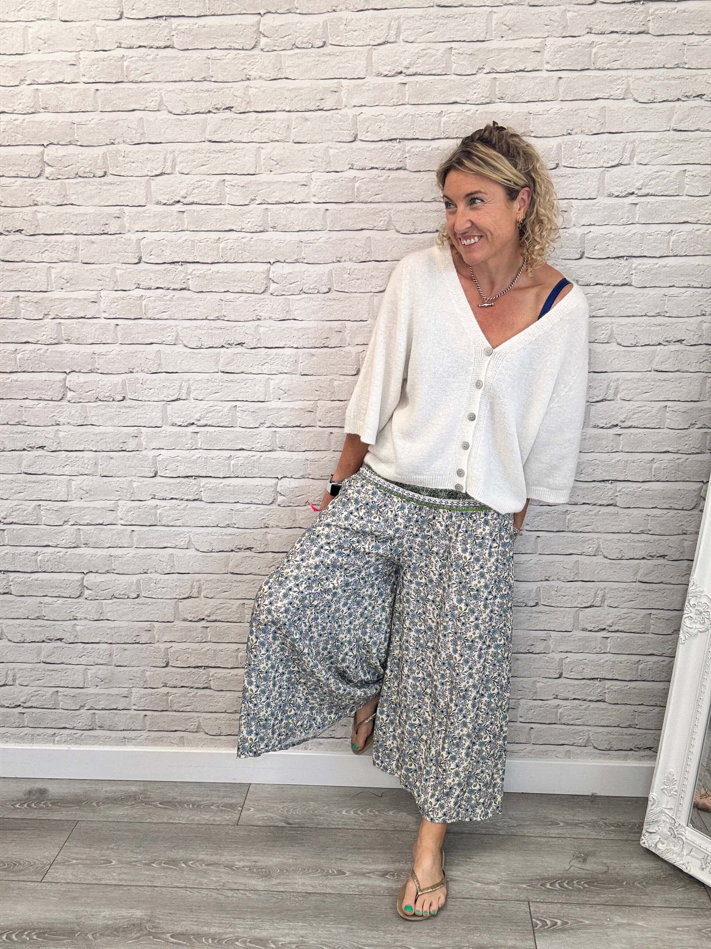 Liberty Wide Leg Palazzos | Dusky Blue