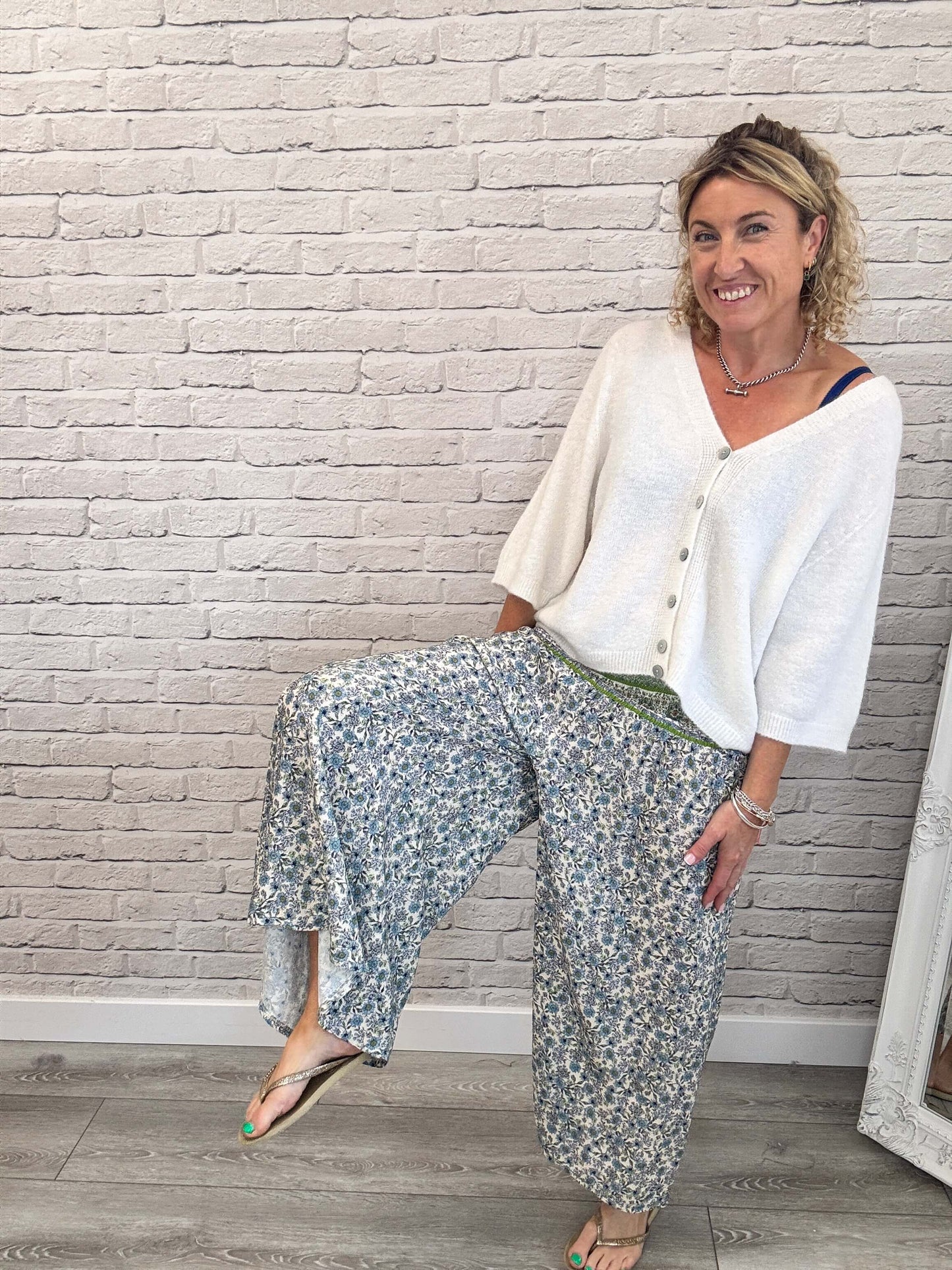 Liberty Wide Leg Palazzos | Dusky Blue