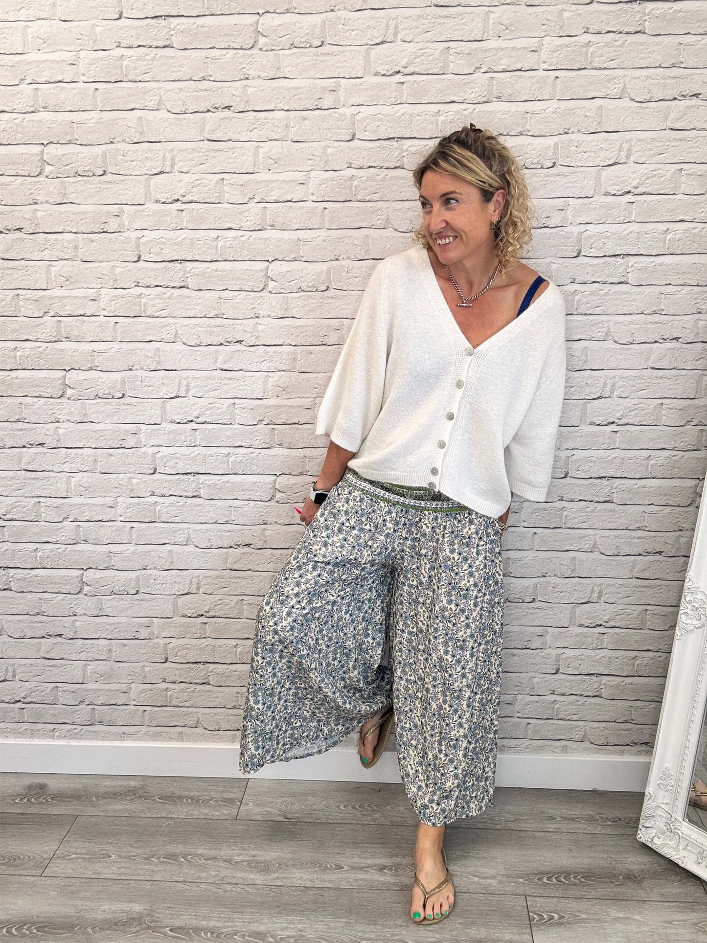 Liberty Wide Leg Palazzos | Dusky Blue