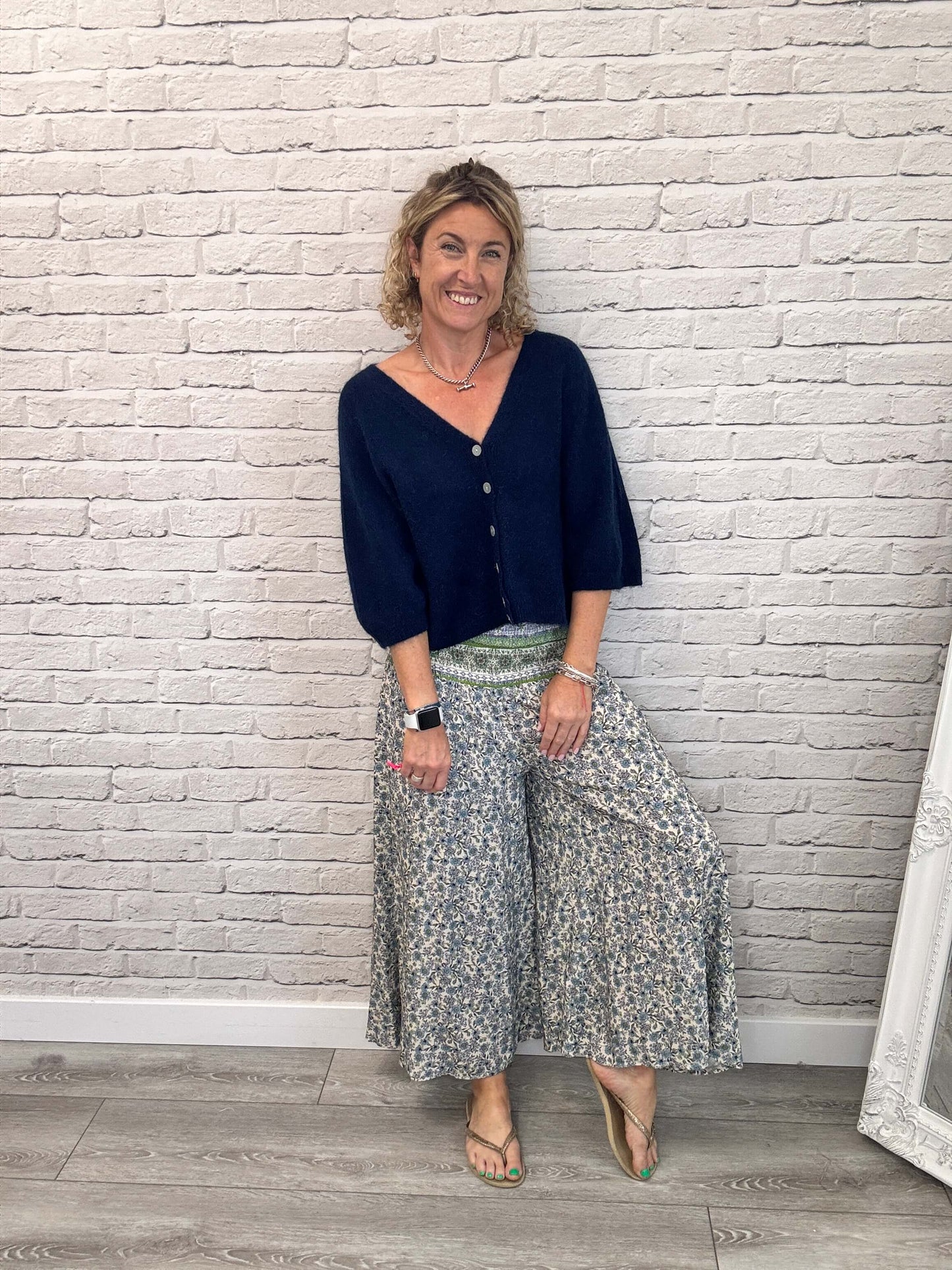 Liberty Wide Leg Palazzos | Dusky Blue