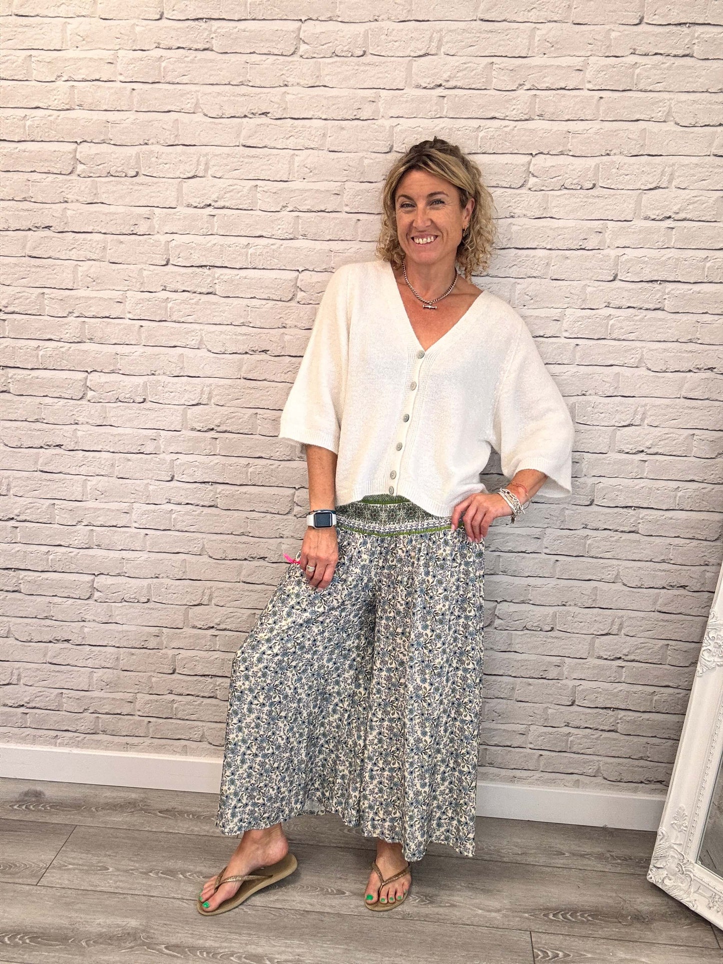 Liberty Wide Leg Palazzos | Dusky Blue