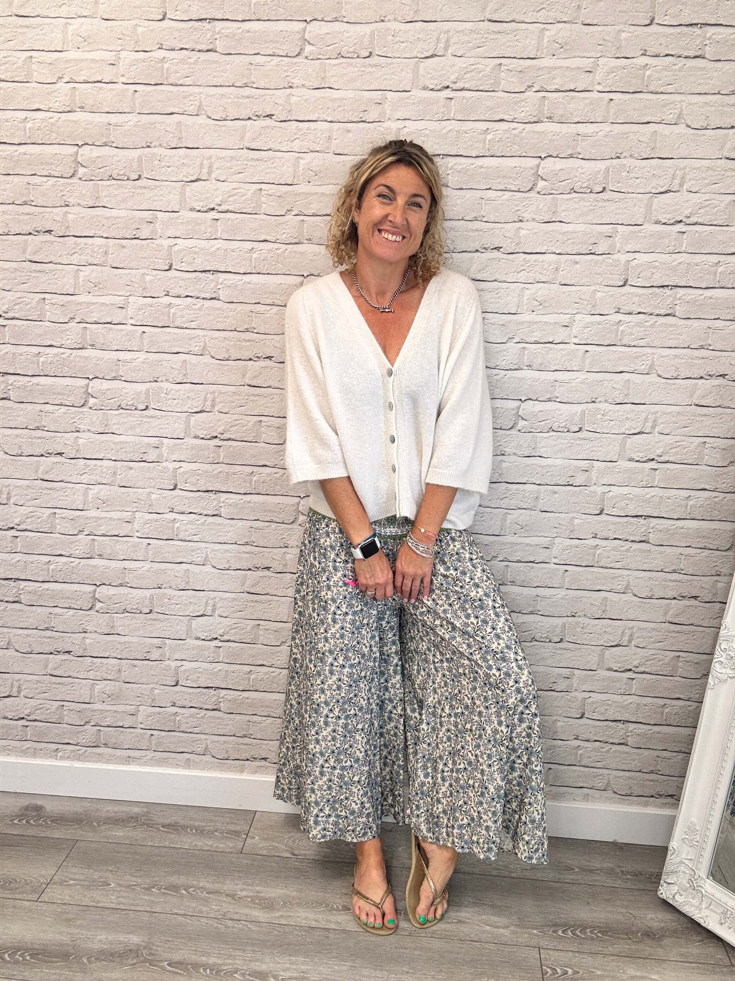 Liberty Wide Leg Palazzos | Dusky Blue